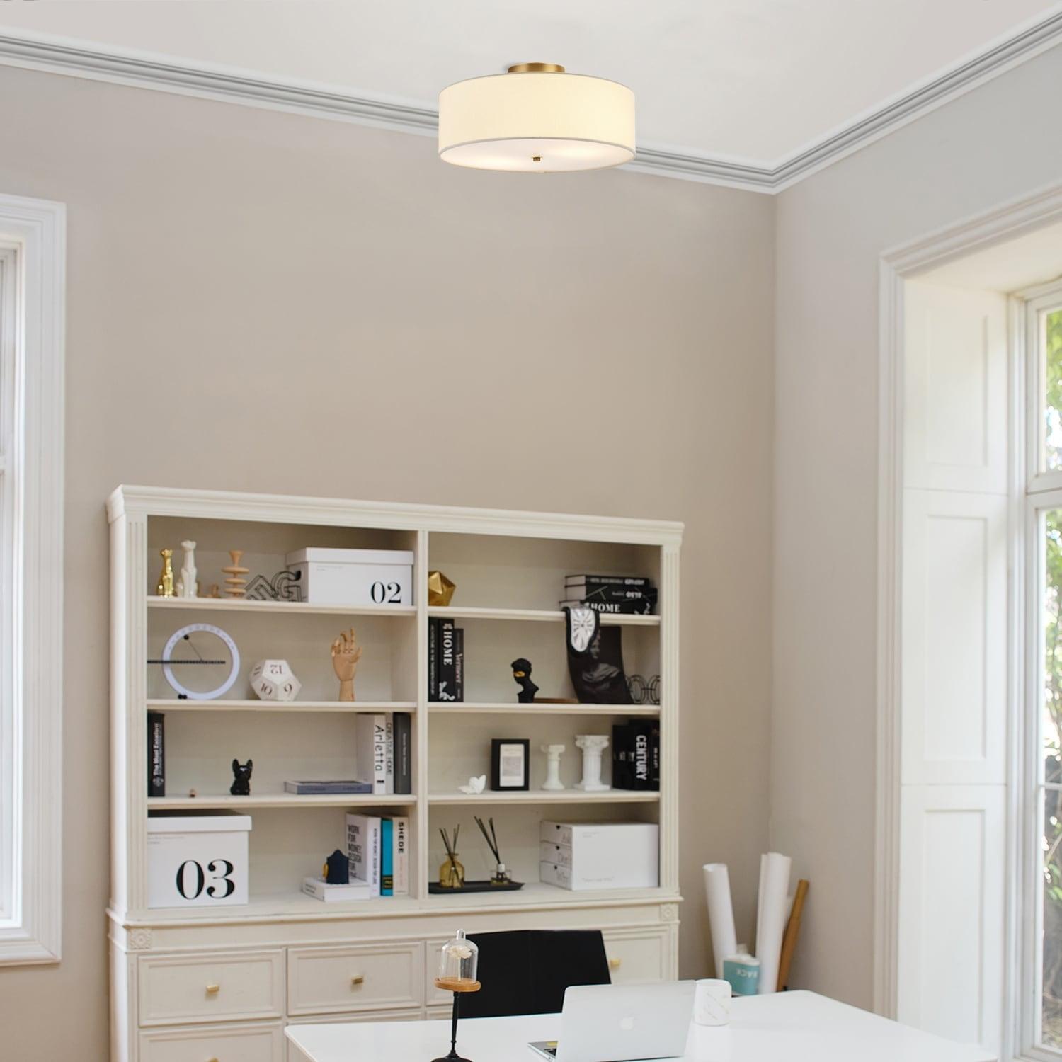 Kyle 2-Light Matte Brass Flush Mount - one size
