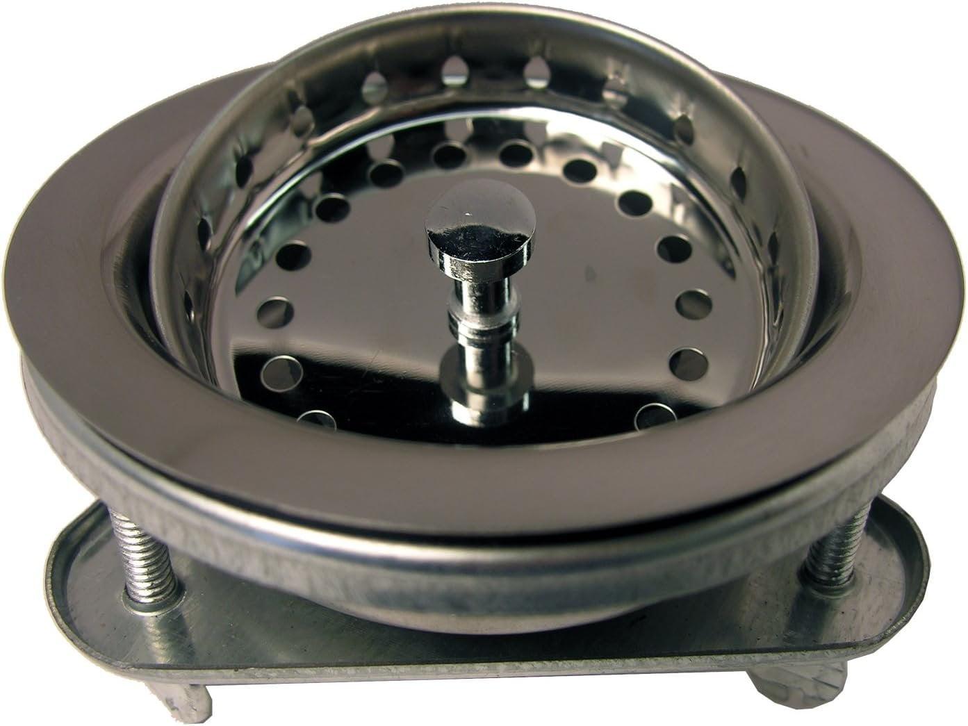 Lasco  3-1/2 In. Chrome EZ-On Duo Basket Strainer Assembly 03-1031