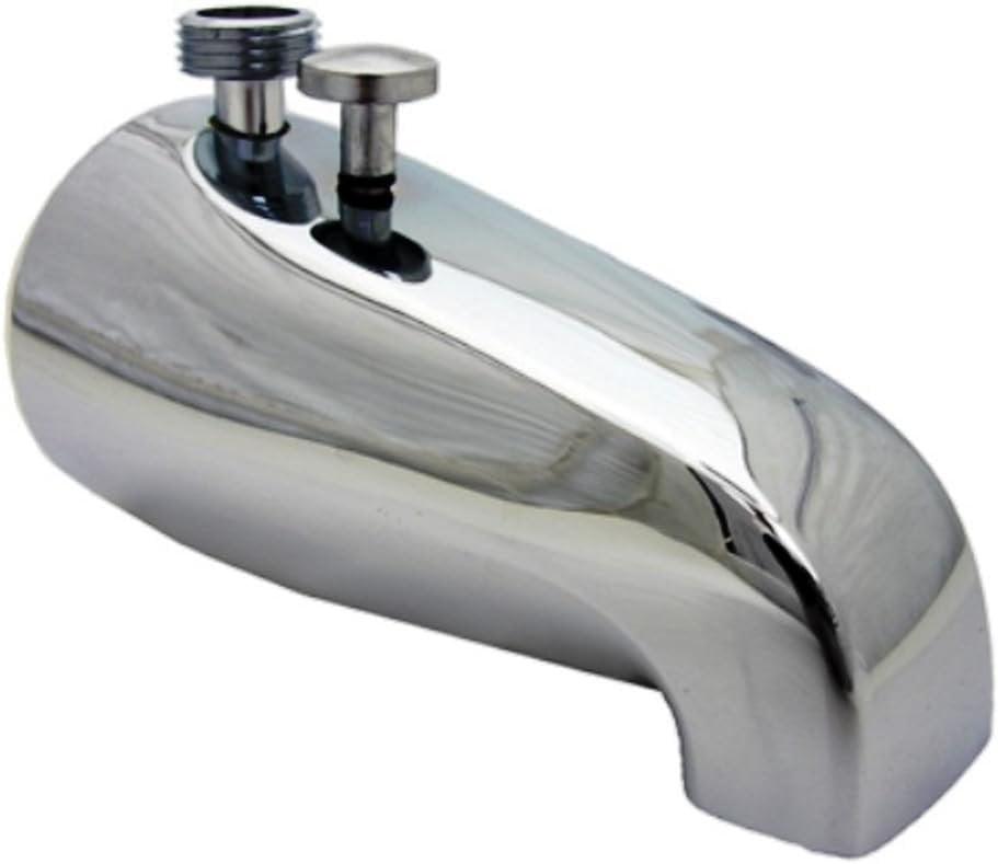 Chrome Plated Bathtub Spout with Diverter and Pipe Outlet