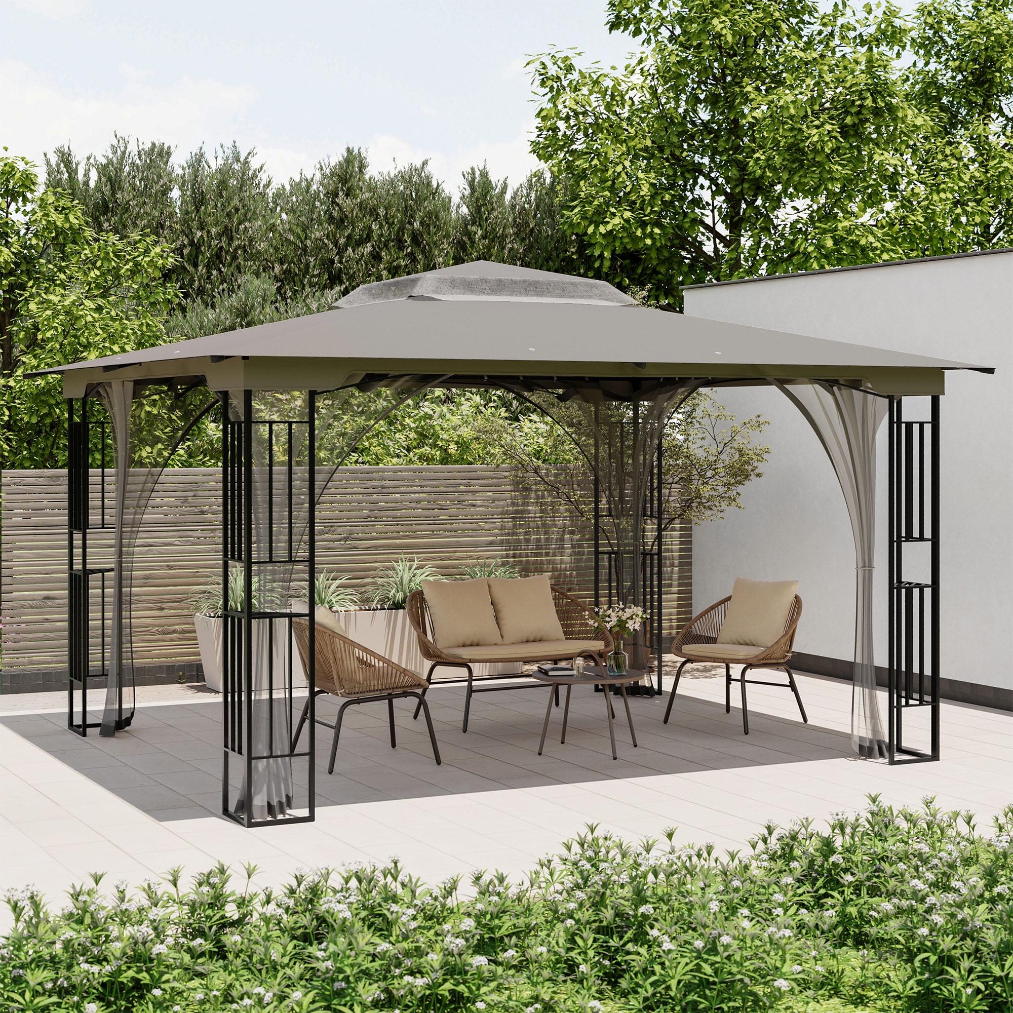 Lausaint Home 10 Ft. W x 10 Ft. D Iron Patio Gazebo