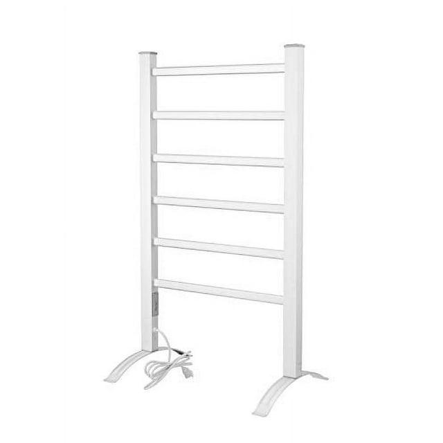 LCM Home Fashions PA002T Heat Rails Drying Rack Free Standing Electric Towel Warmer Silver
