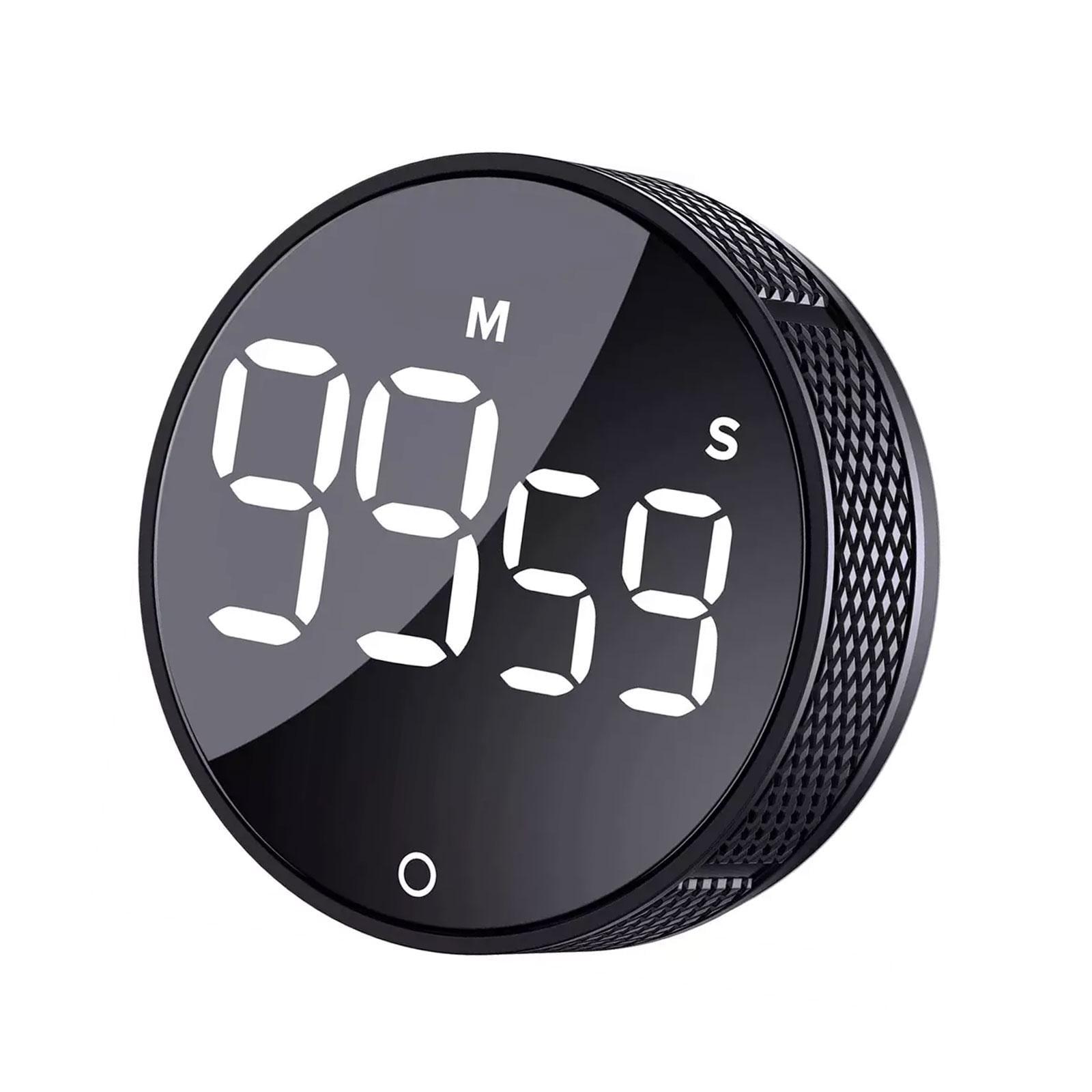 Black LED Digital Magnetic Countdown Timer for Kitchen and Study