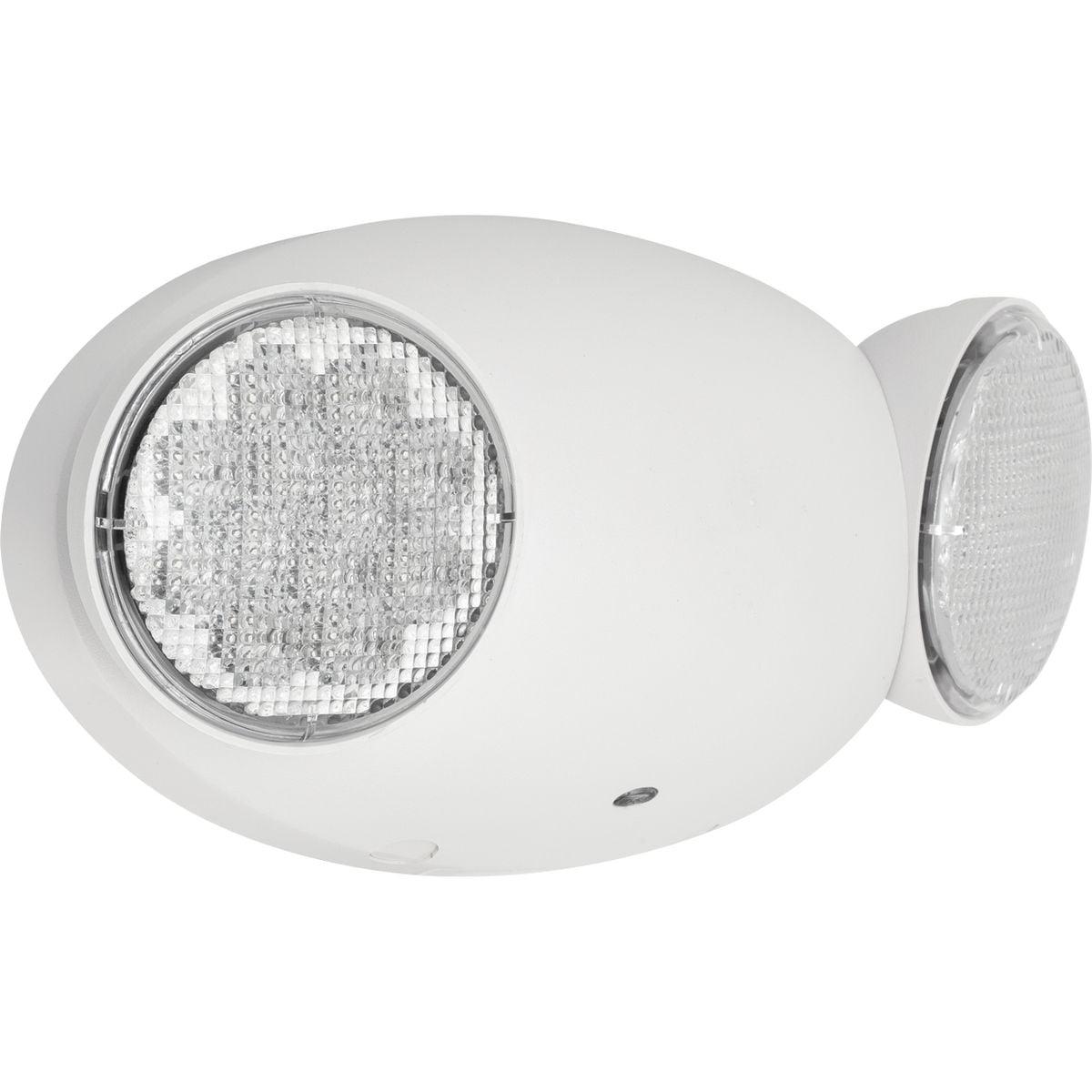 Compact White LED Emergency Light with Adjustable Heads