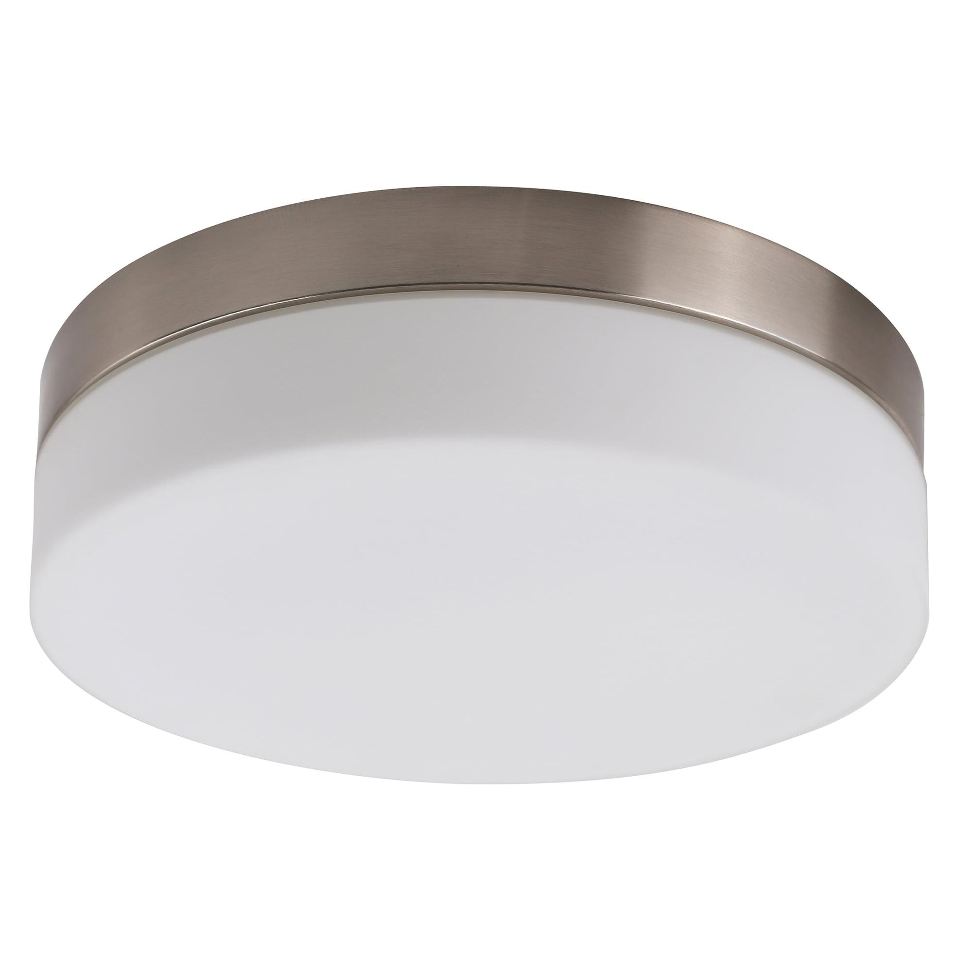 11.25" Brushed Nickel LED Flush Mount Ceiling Light