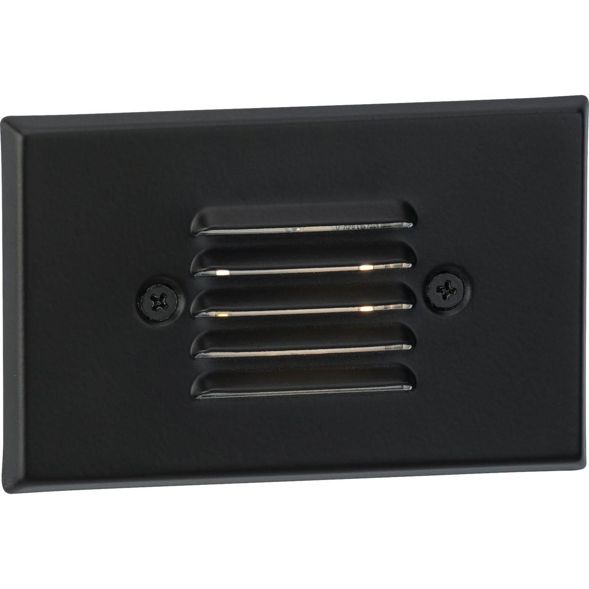 Black Dimmable LED Step Light with Louvered Face Plates