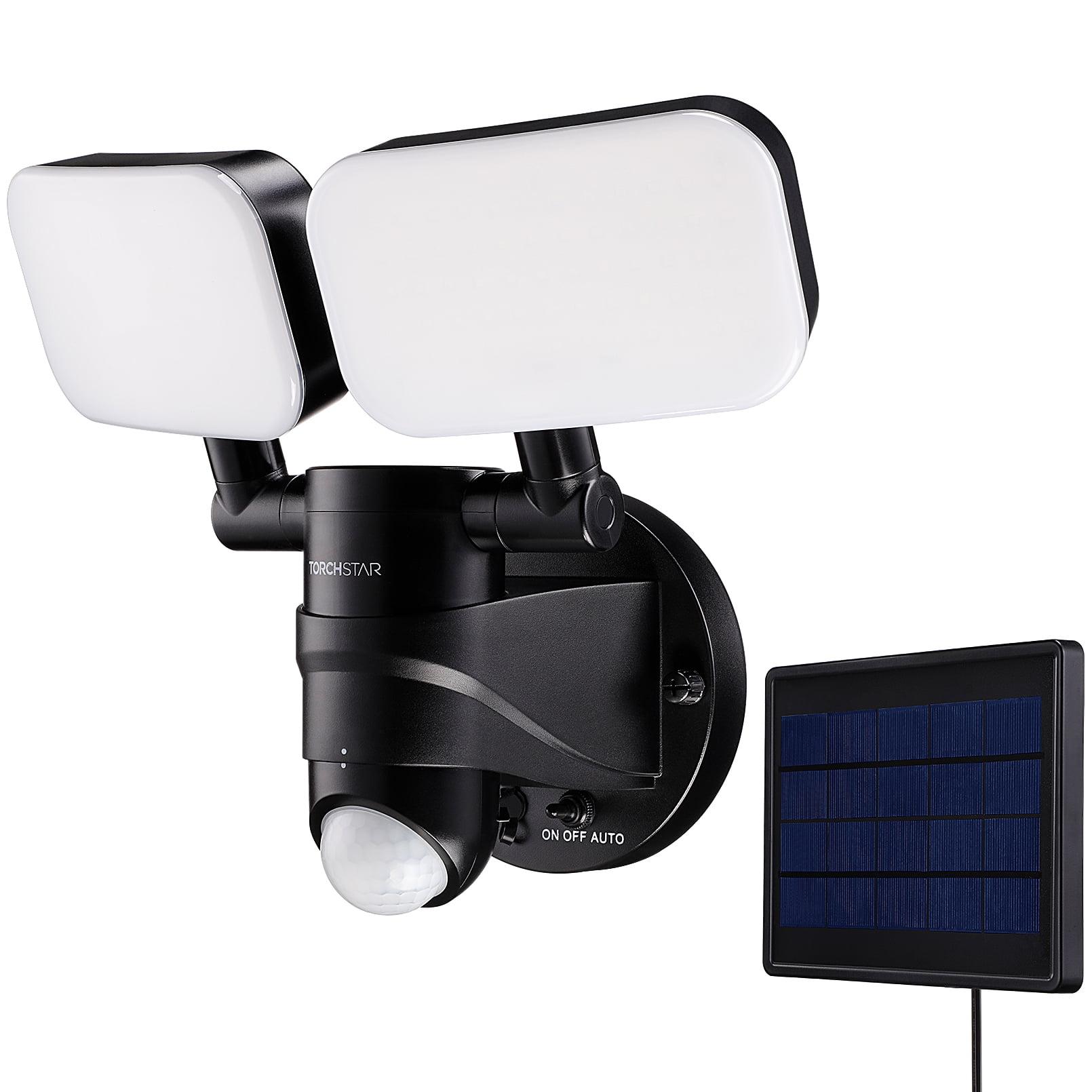 LEONLITE 20W Dual-Head Motion-Activated LED Outdoor Security Light for Patio, Yard, Photocell Included, 3 Lighting Modes, 5000K Daylight, Bronze