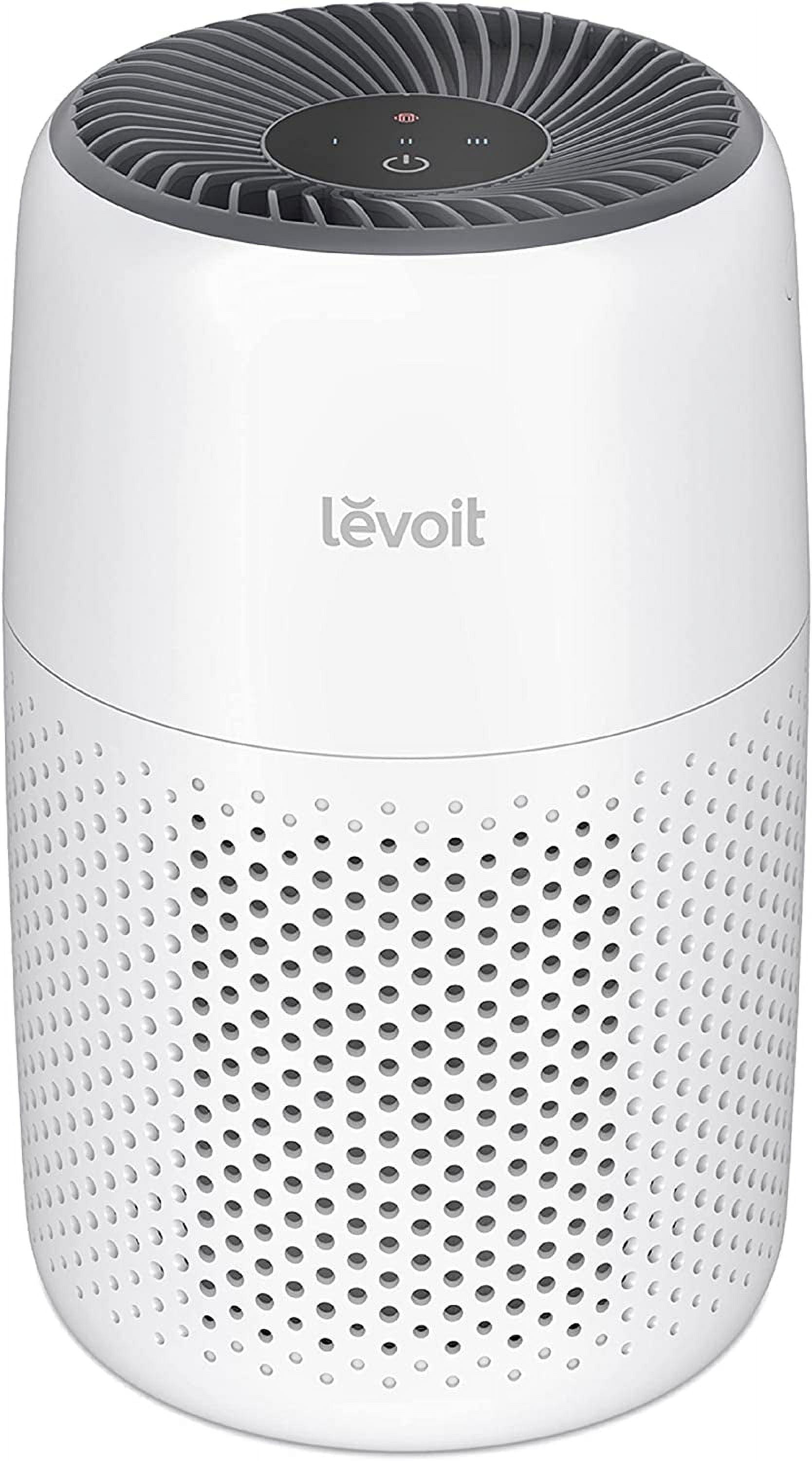 LEVOIT Air Purifiers for Bedroom Home, 3-in-1 Filter Cleaner with Fragrance Sponge for Better Sleep, Filters Smoke, Allergies, Pet Dander, Odor, Dust, Office, Desktop, Portable, Core Mini, White