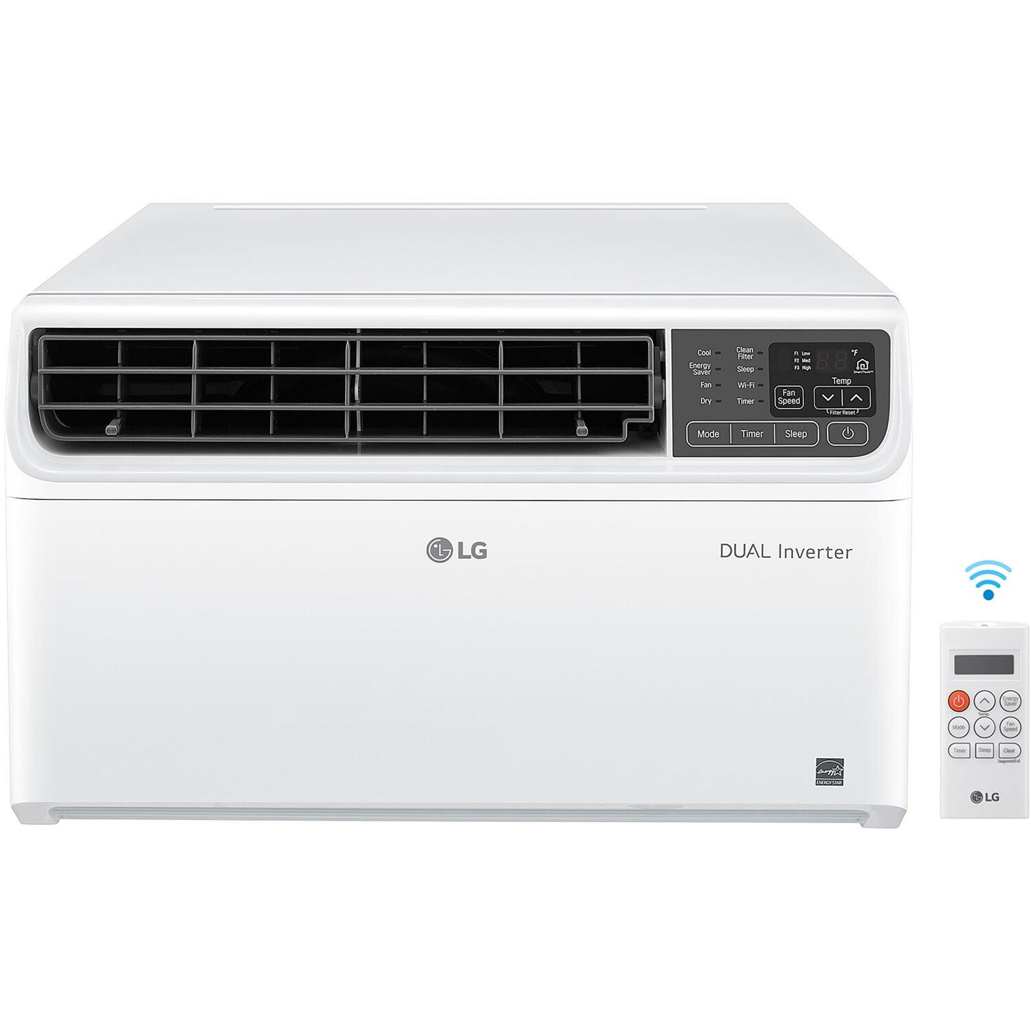 LG 6000 BTU Dual Inverter Smart Window Air Conditioner for 250 Sq. Ft. with 4 Speeds, Timer in White