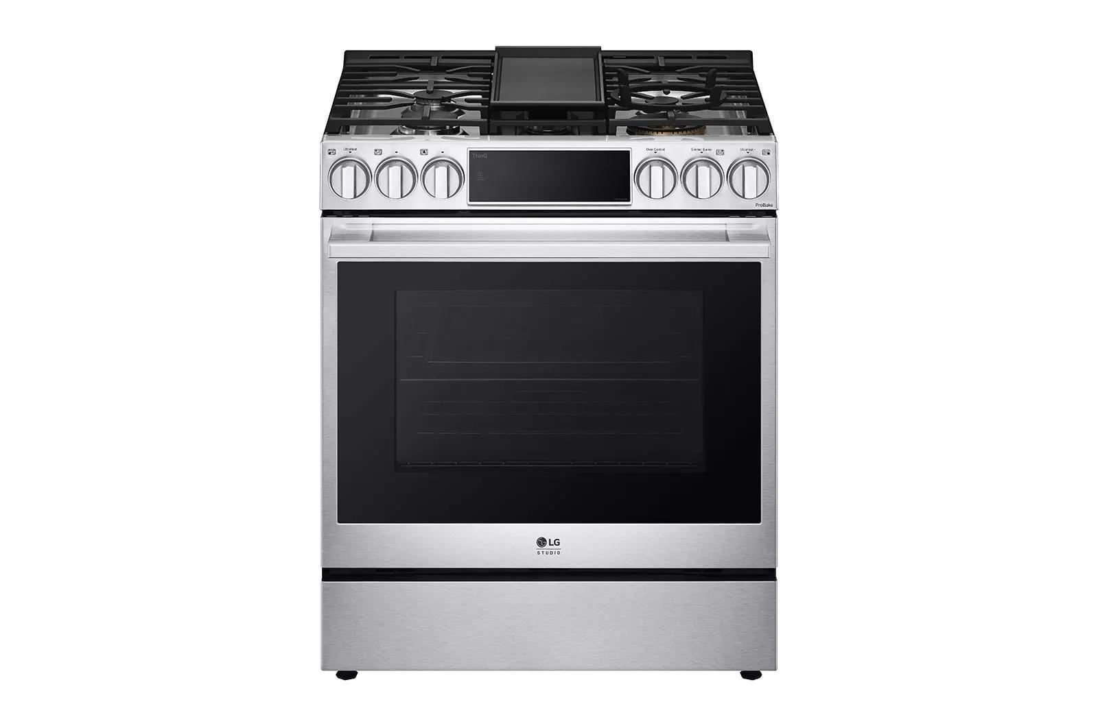 LG Studio LG STUDIO Smart Wi-Fi Dual Fuel Slide-in Range with ProBake Convection® and EasyClean®, 6.3 cu. ft. LSDS6338F