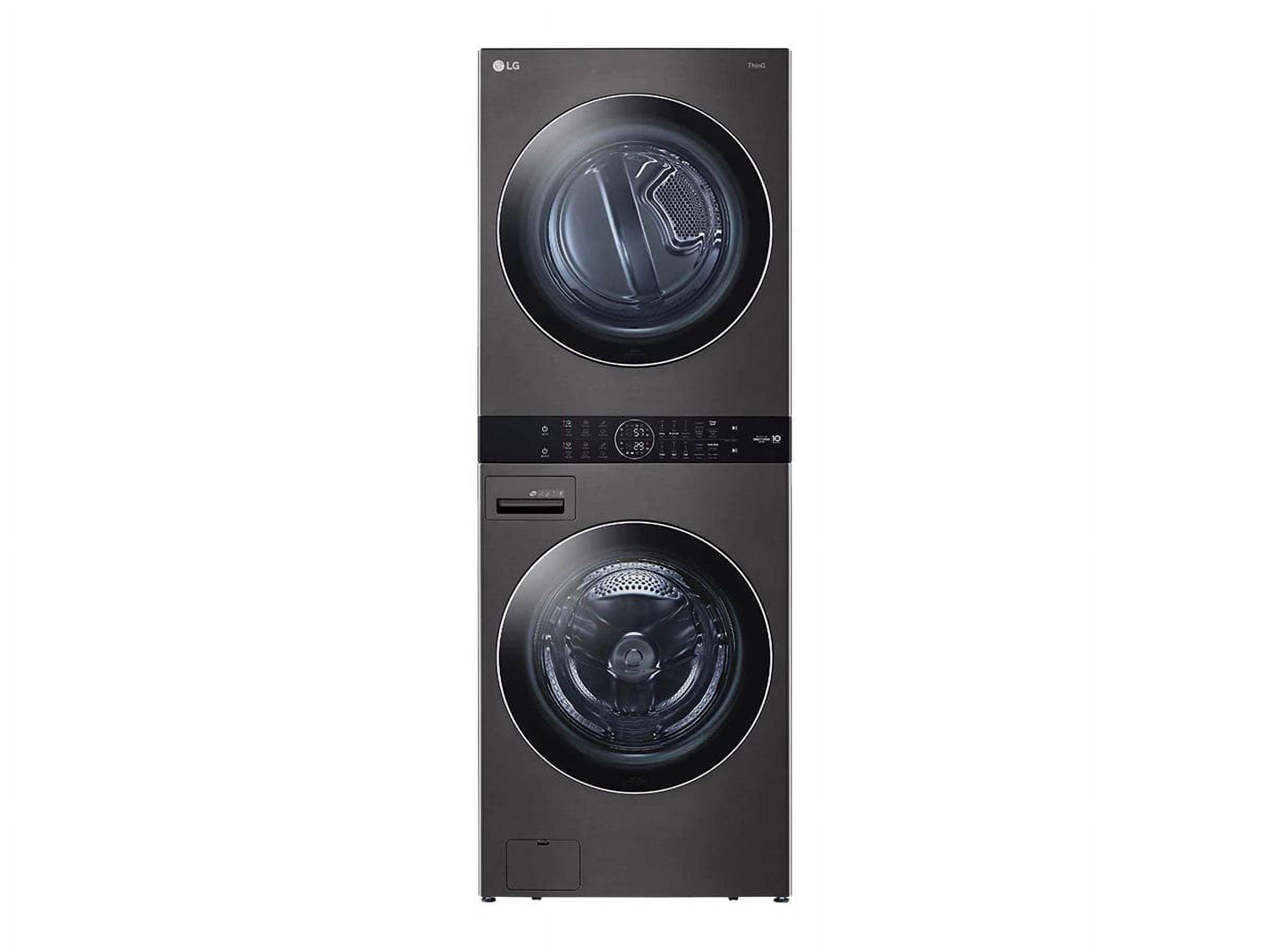 LG Single Unit Front Load WashTower with Center Control 4.5 cu. ft. Washer and 7.4 cu. ft. Gas Dryer