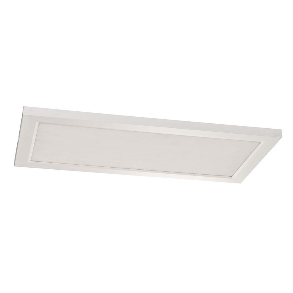 White Glass 24" LED Flush Mount Ceiling Light