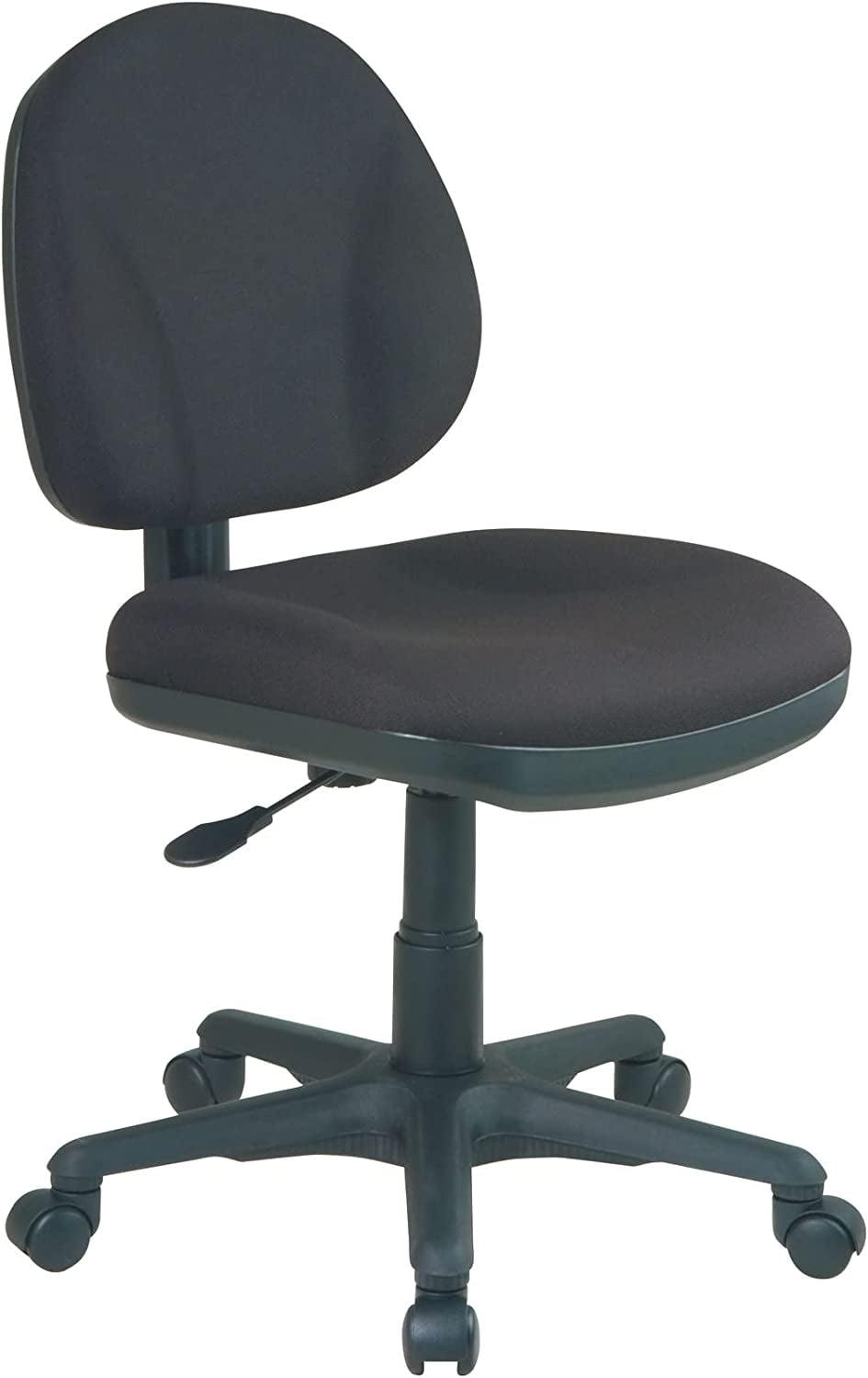 ErgoFlex Black Fabric Task Chair with Adjustable Lumbar Support