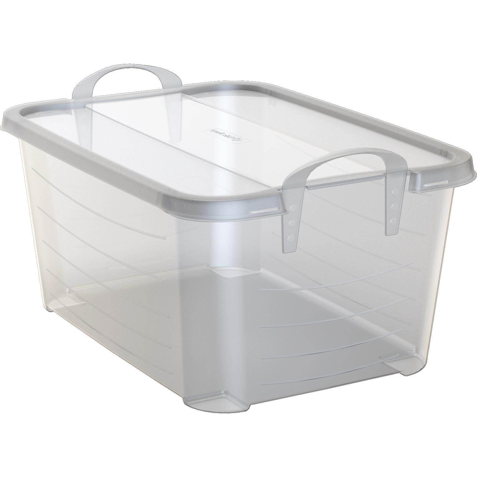 Life Story Multi-Purpose 55 Quart Stackable Storage Container with Secure Snapping Lids for Home Organization