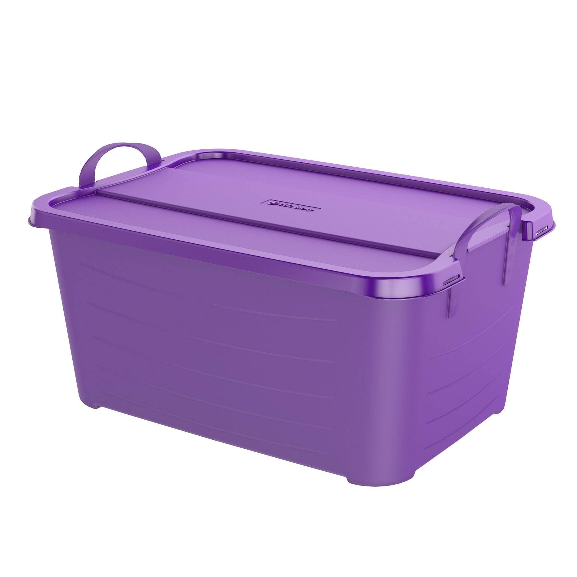 Life Story Multi-Purpose 55 Quart Stackable Storage Container with Secure Snapping Lids for Home Organization