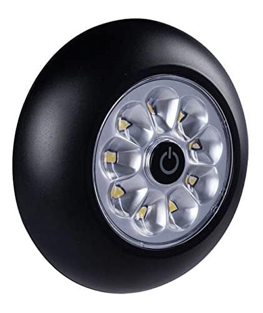 Black Battery-Powered LED Flood Puck Light