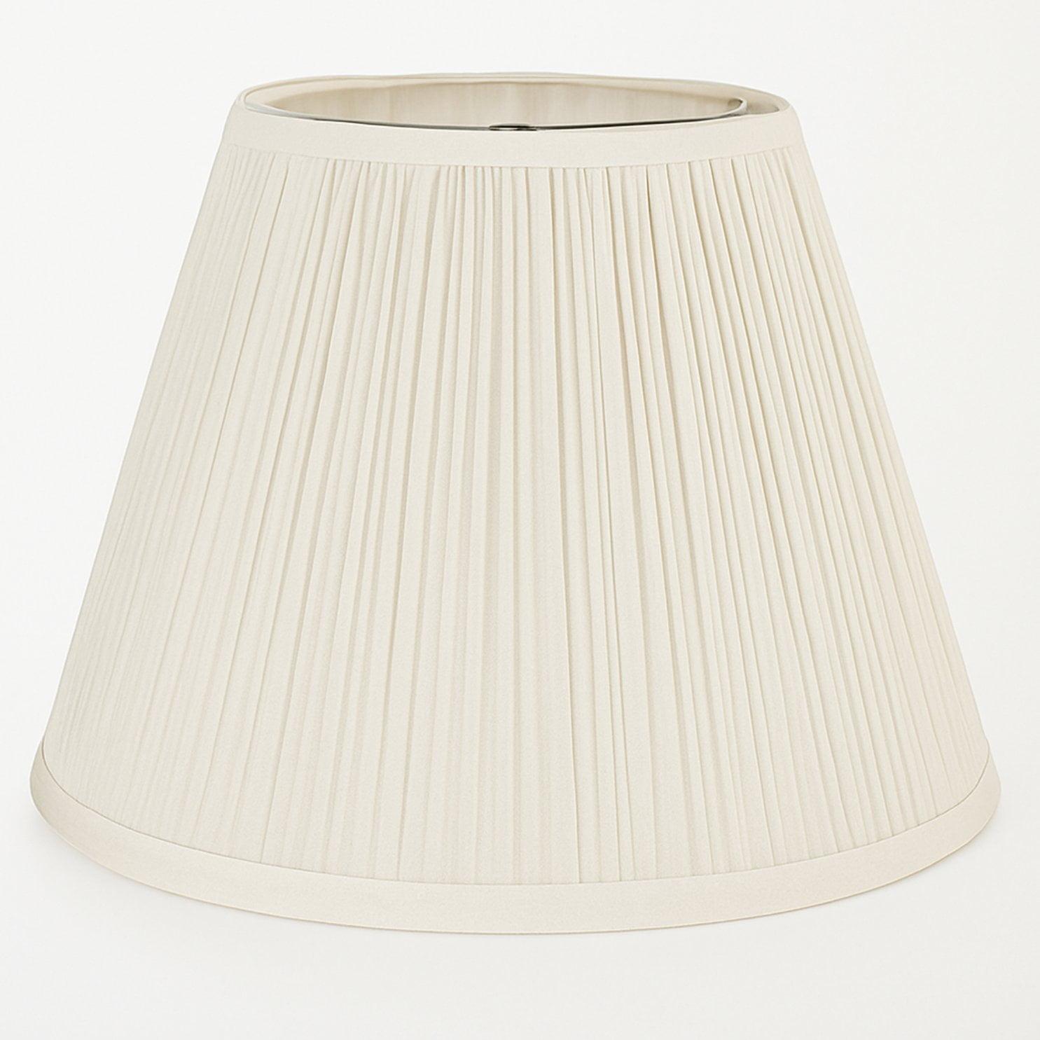White Pleated Lamp Shade 7" x 13" x 10" Tall