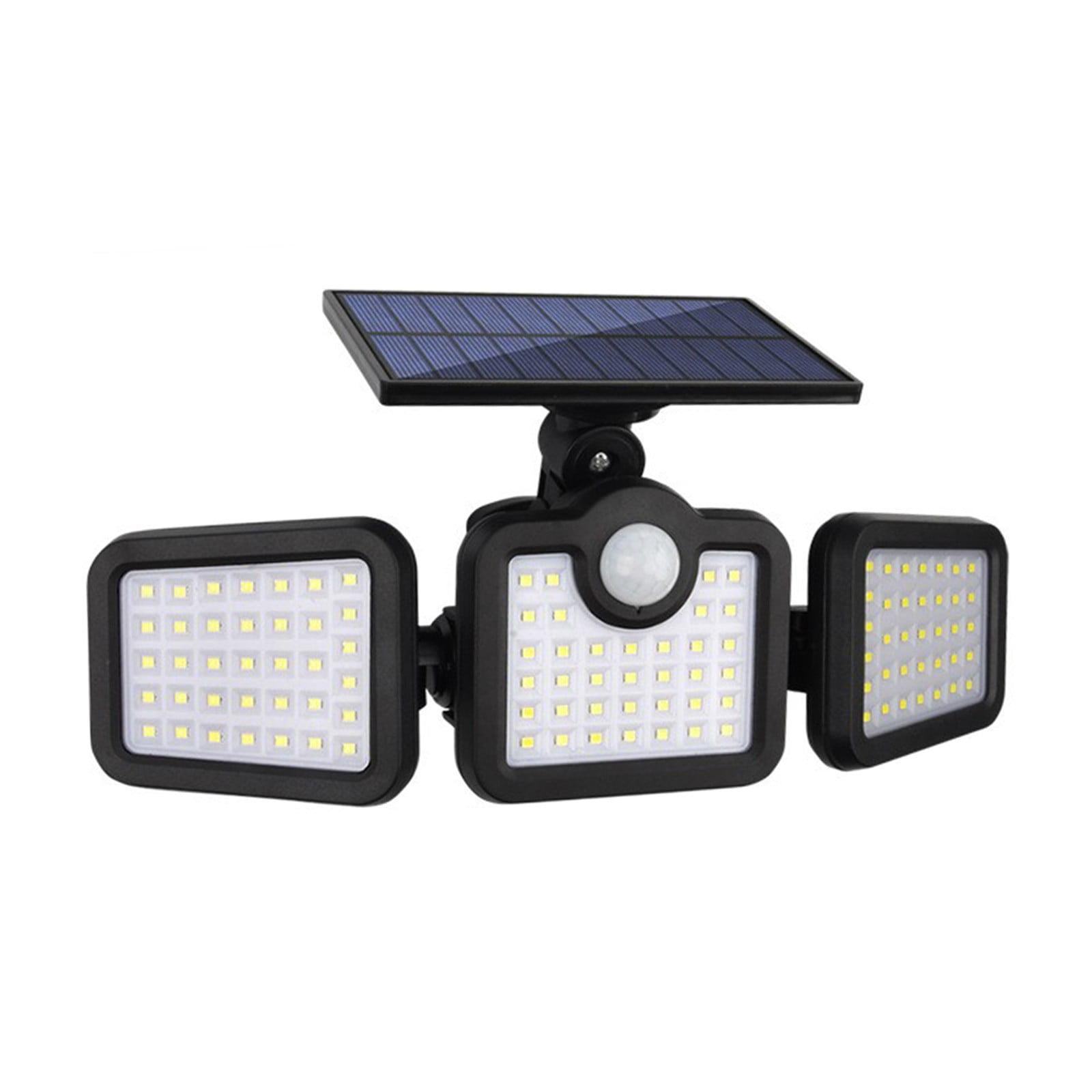 LIJCC Solar Wall Light,Solar Lights Outdoor 74Led 650Lm Cordless Led Solar Motion Sensor Lights 3 Adjustable Heads 270° Wide Angle Ip65 Led Flood Light