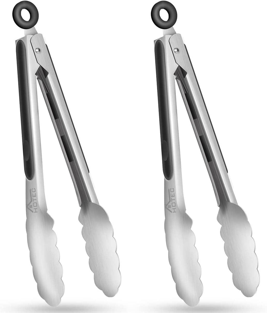 2-Pack Stainless Steel BBQ and Salad Serving Tongs