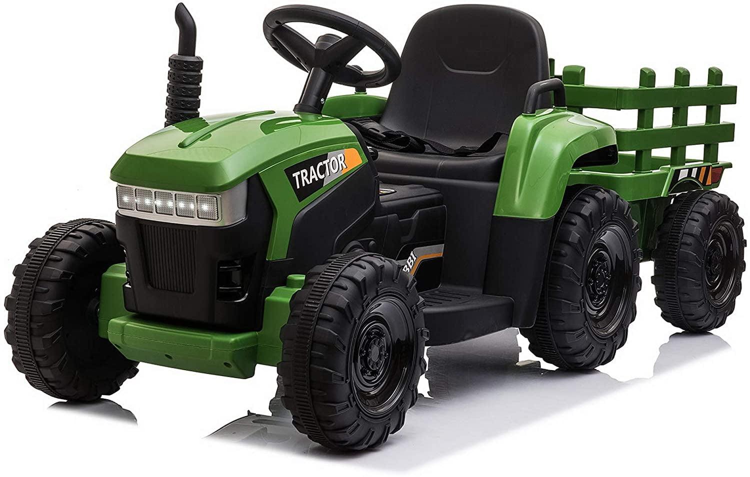 Veryke 35W / 12V Kids Ride On Tractor, Electric Car Toy with Bucket - Green