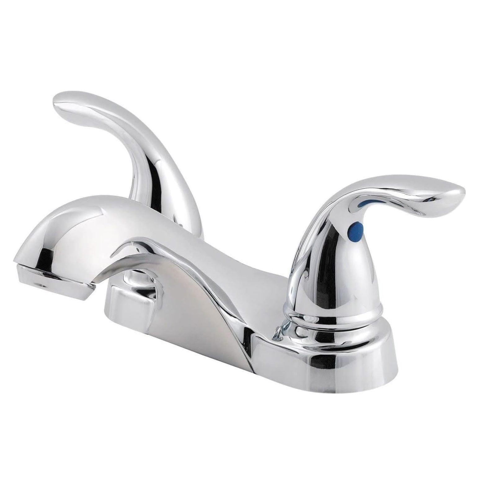 Polished Chrome 2-Handle Centerset Bathroom Faucet