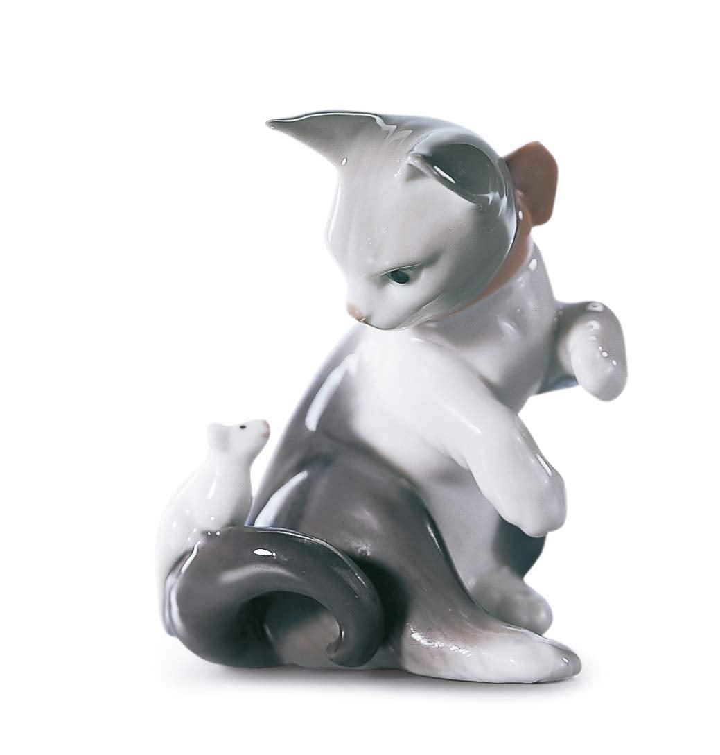 Lladro Cat and Mouse Figurine