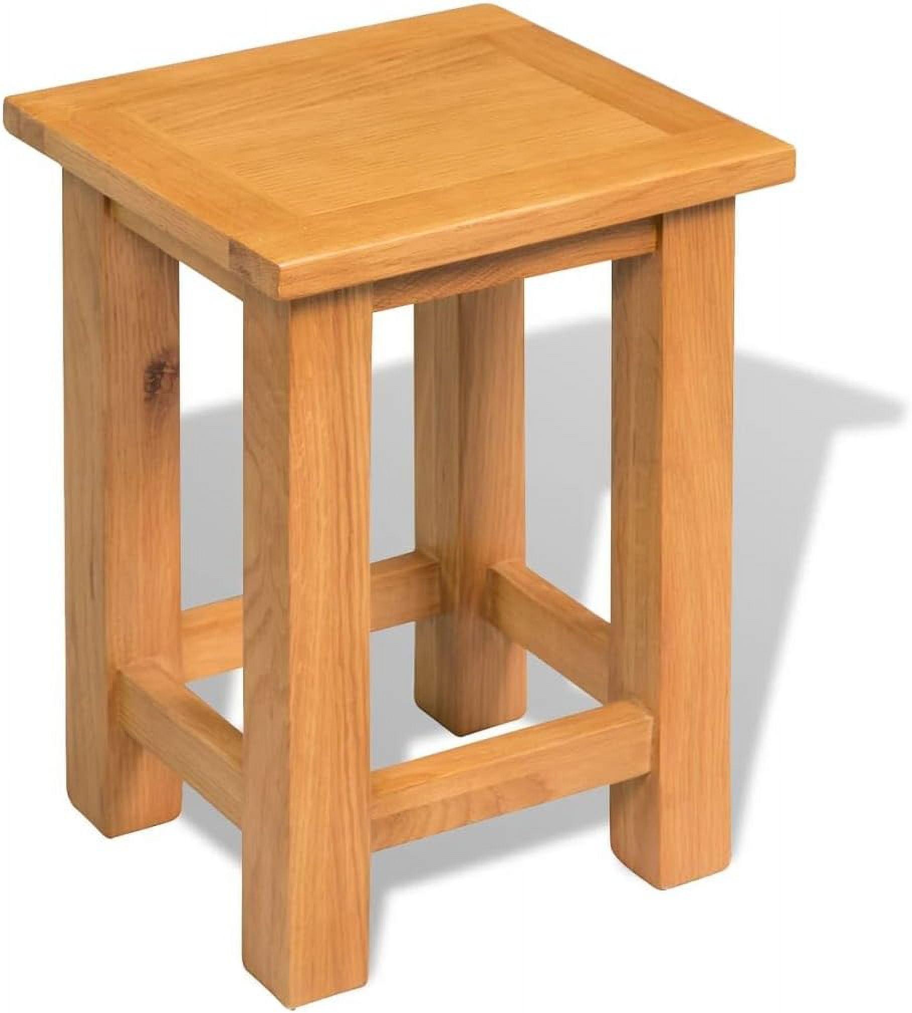 vidaXL End Table Solid Oak Wood 10.6"x9.4"x14.6"