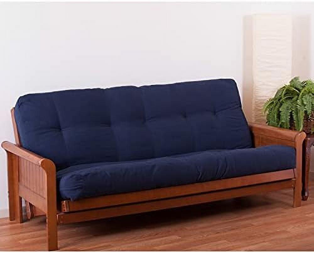 ComfortCore 8" Foam & Cotton Twill Full Futon Mattress - Navy