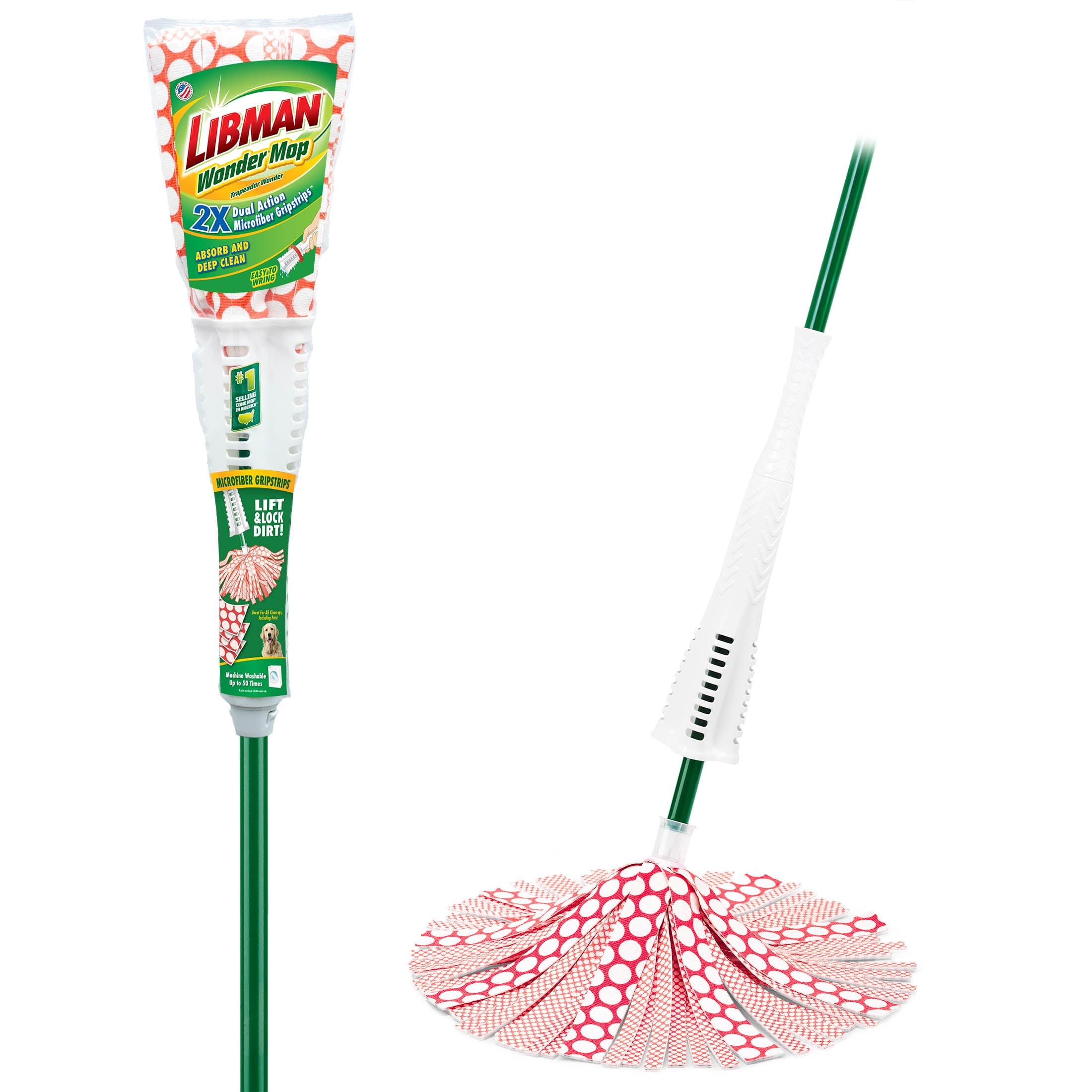 Libman Wonder Mop with Green Handle and Microfiber Head