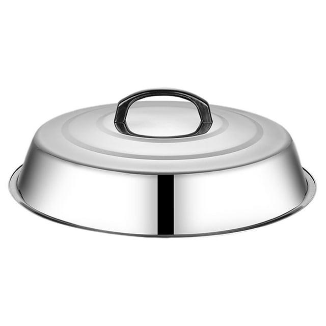 Compact 12-Inch Stainless Steel Round Basting Cover