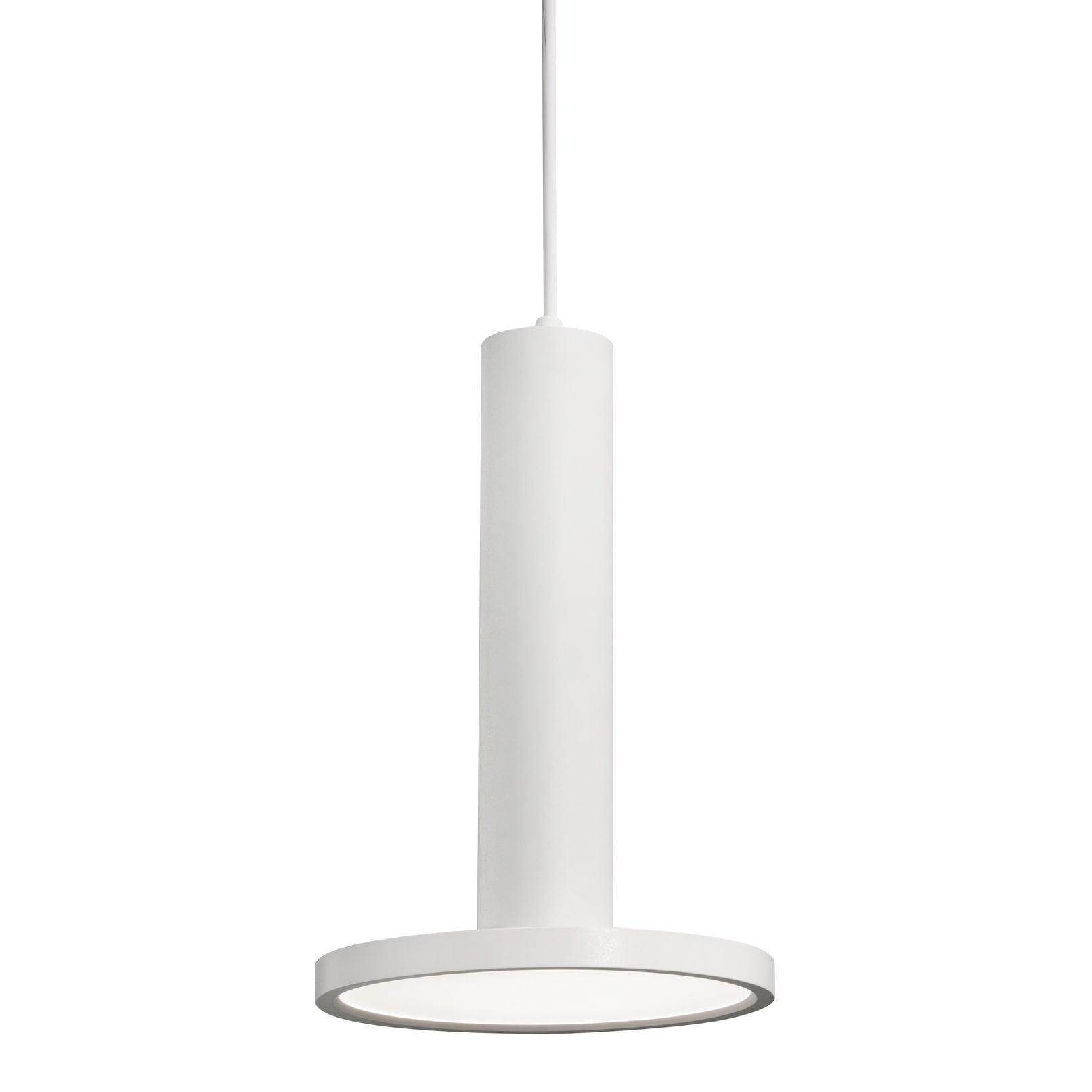 Luna 8" White Steel LED Mini Pendant Light