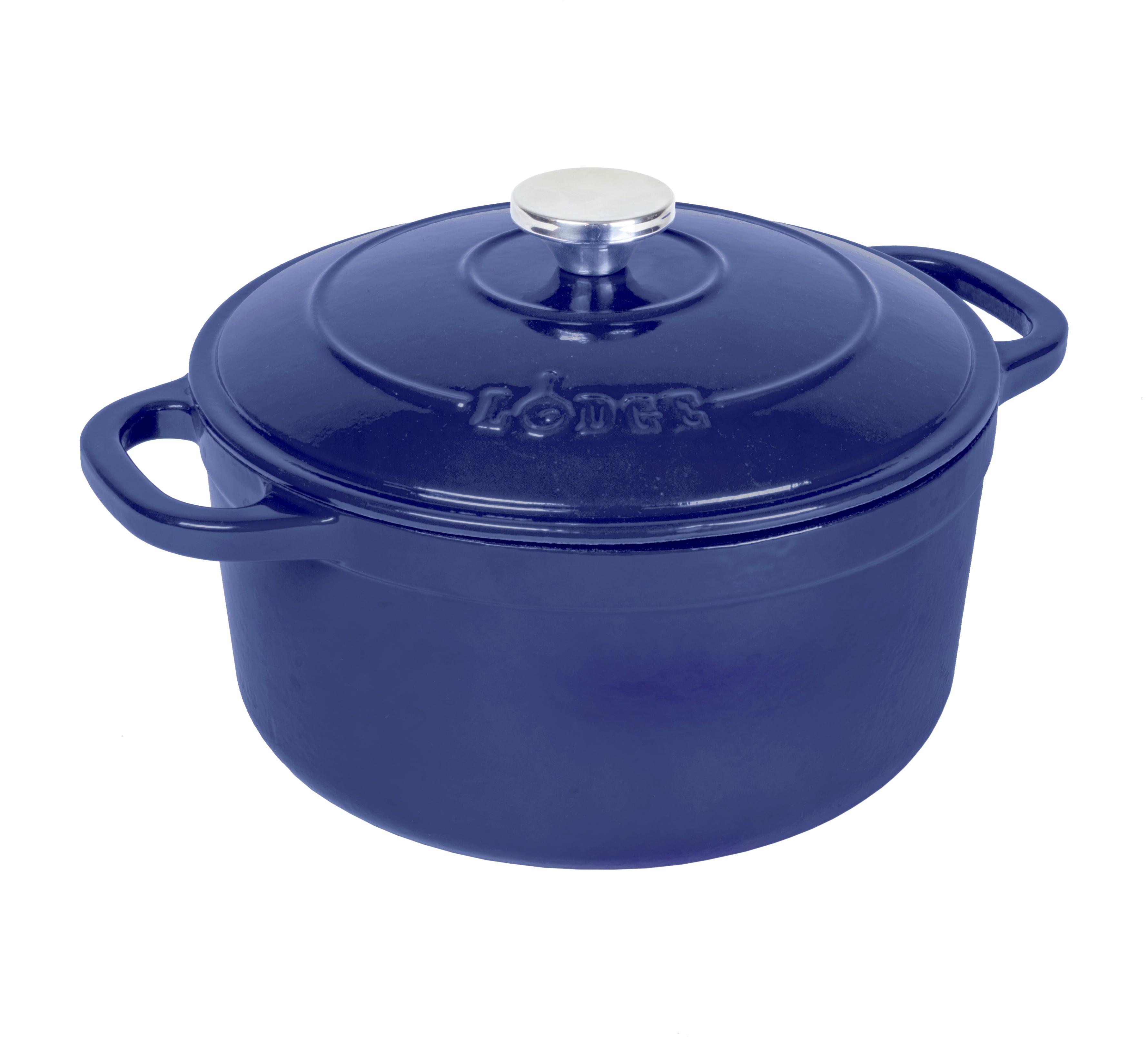 Indigo Enameled Cast Iron 5.5 Quart Dutch Oven