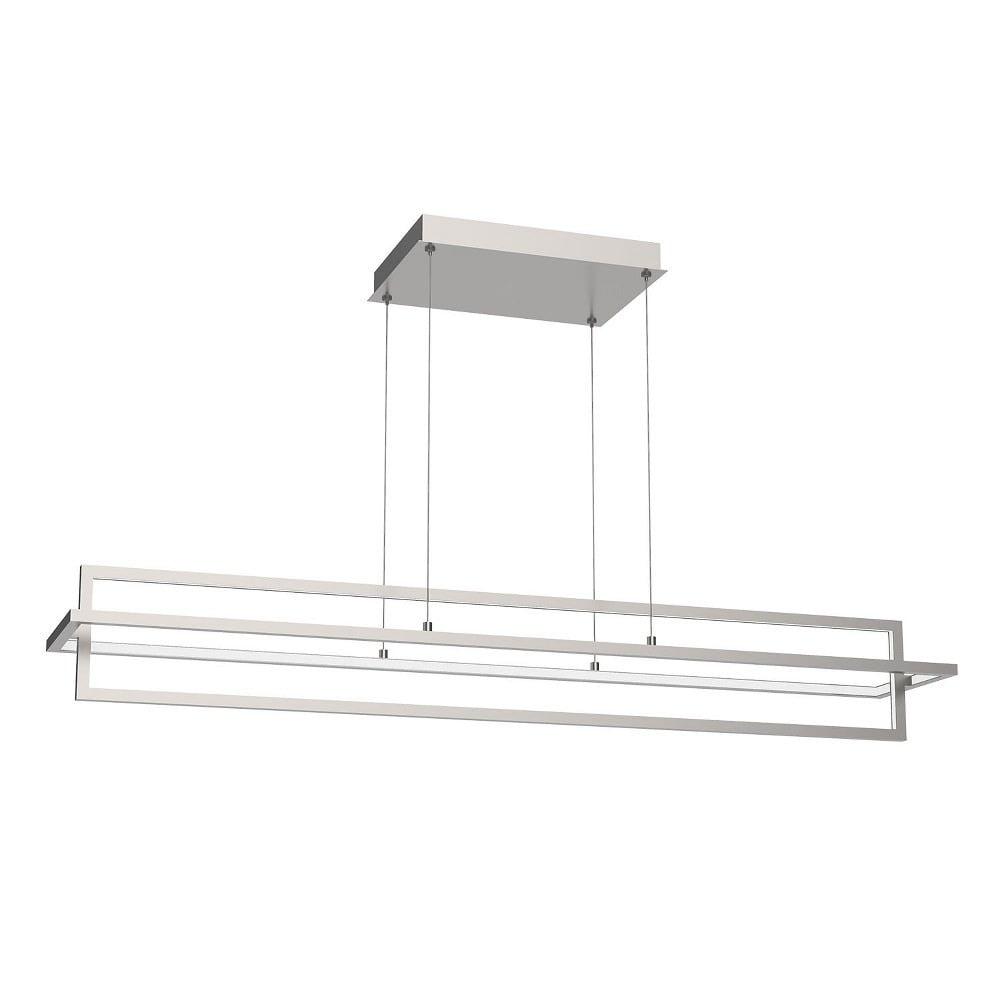 Mondrian Brushed Nickel LED Kitchen Island Pendant Light