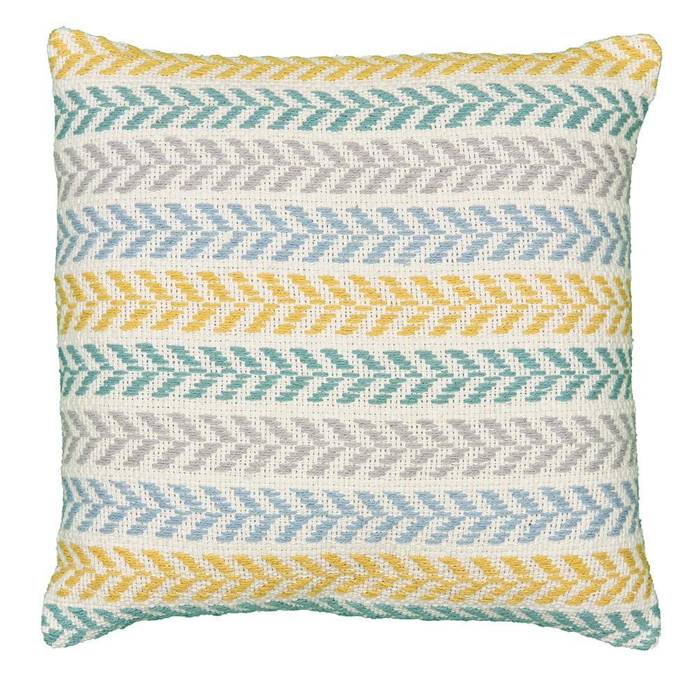 Hand-Woven Chevron Cotton Throw Pillow