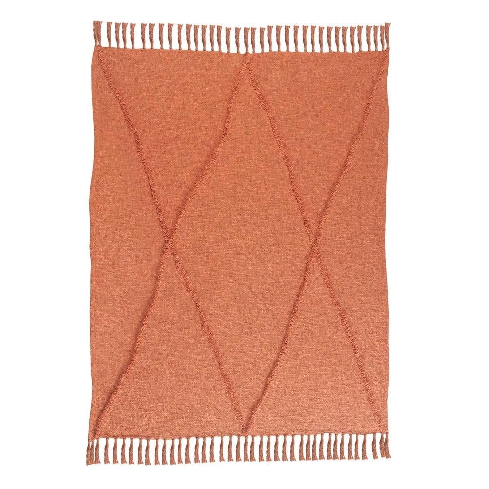 Evette Rios Sierra Handmade Woven Solid Color Fringed 100% Cotton Throw Blanket