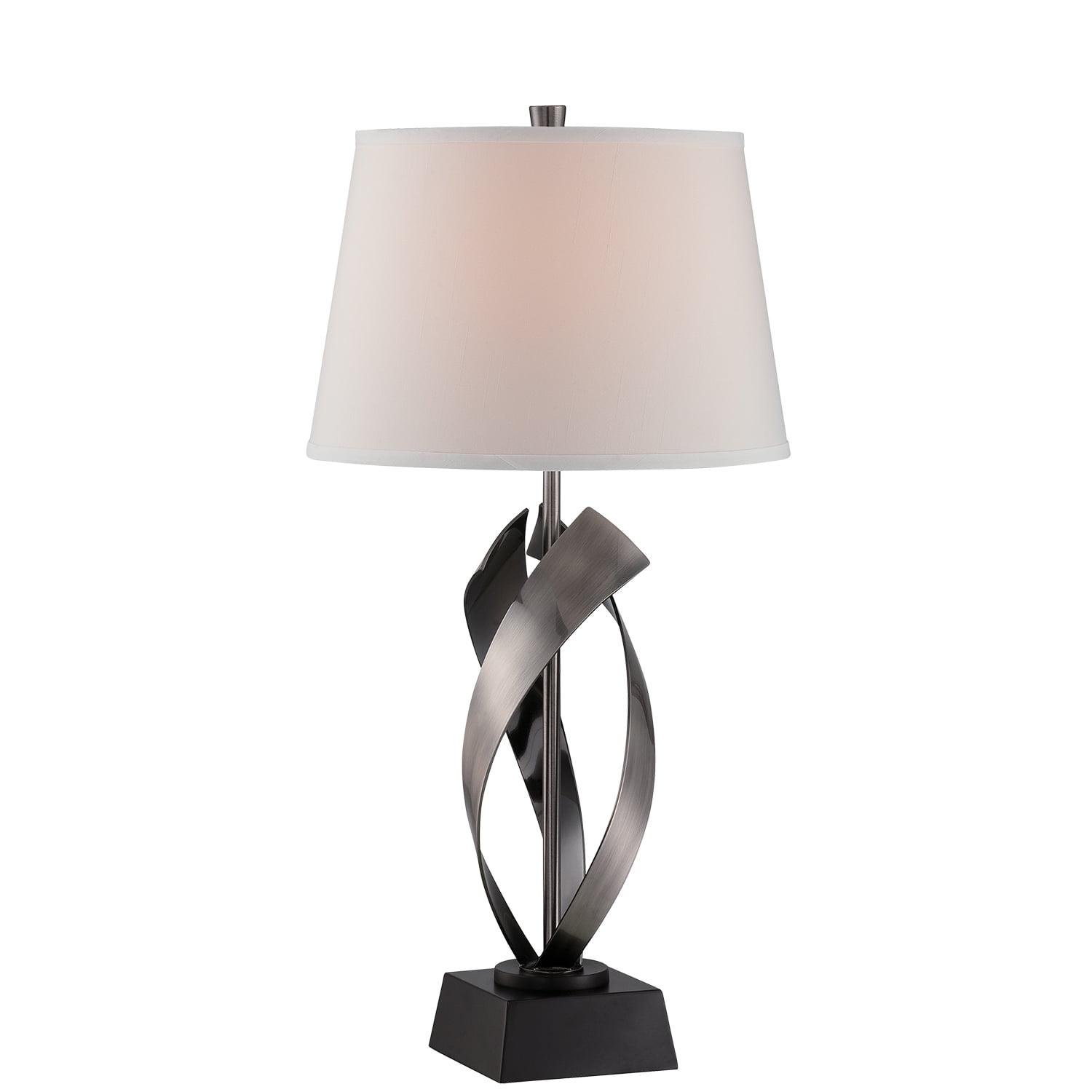 Wayde 29" Gun Metal Black Table Lamp with White Shade