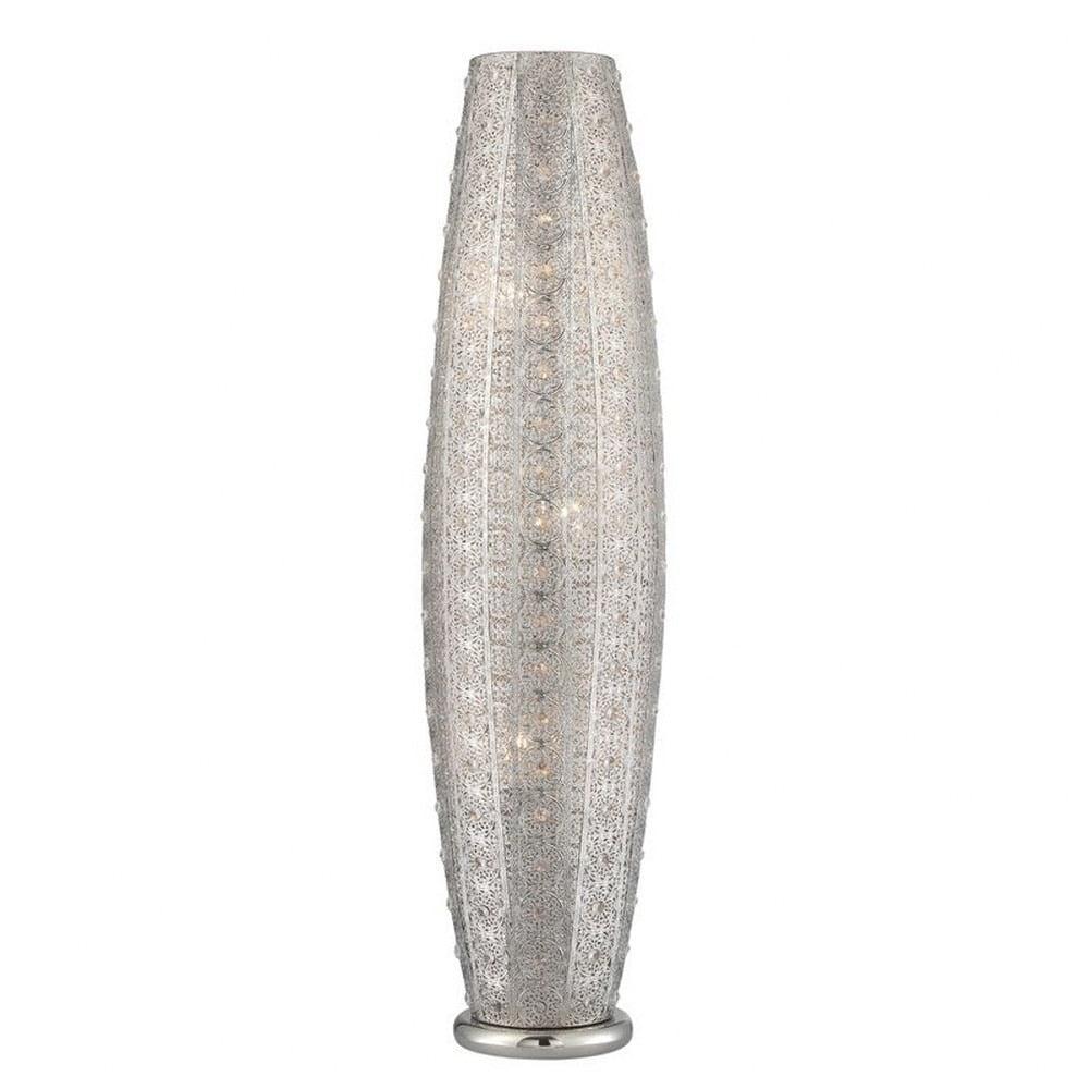 Masura Polished Nickel Metal 3-Light 43" Floor Lamp