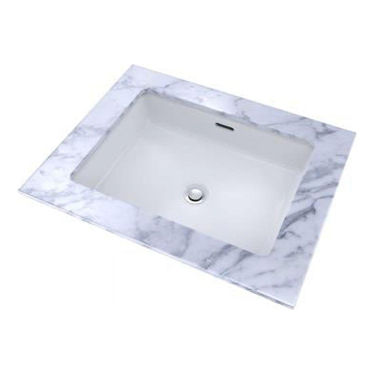 Atherton Cotton White Ceramic Undermount Rectangular Bathroom Sink