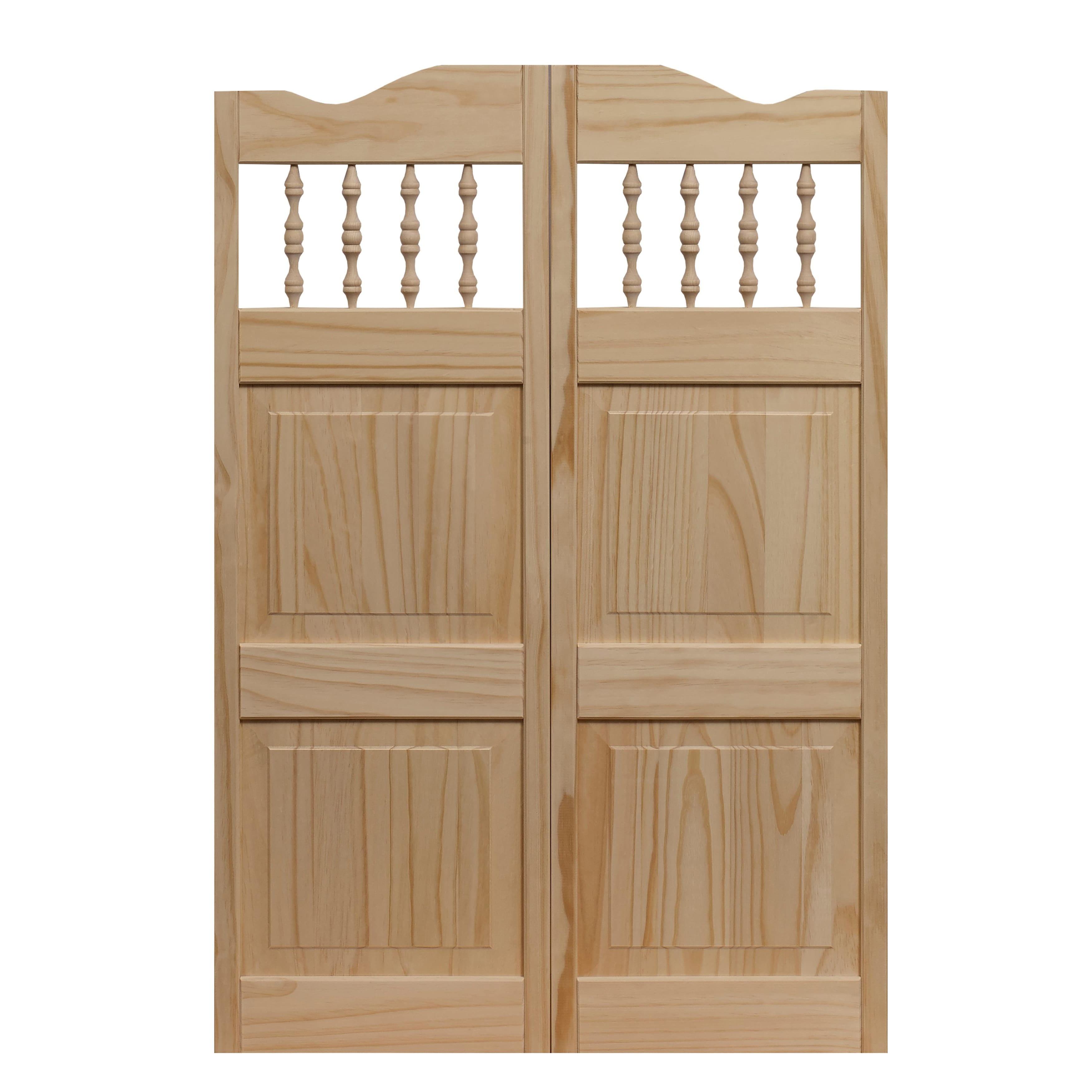 LTL Home Products 42'' Solid Wood Paneled Unfinished Café / Saloon Door