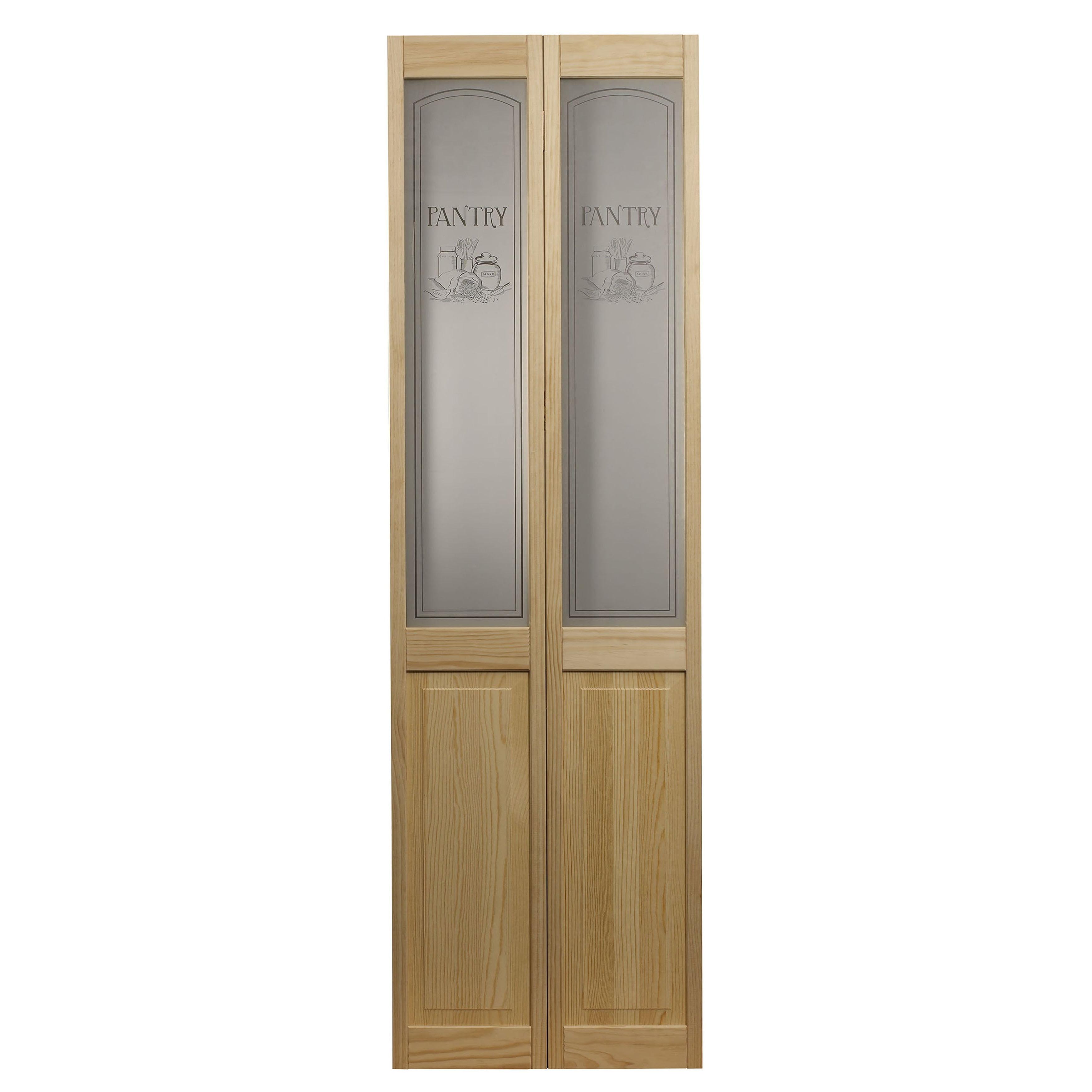LTL Home Products, Inc. AWC Pantry Glass Unfinished Pine 32-inch Bifold Door