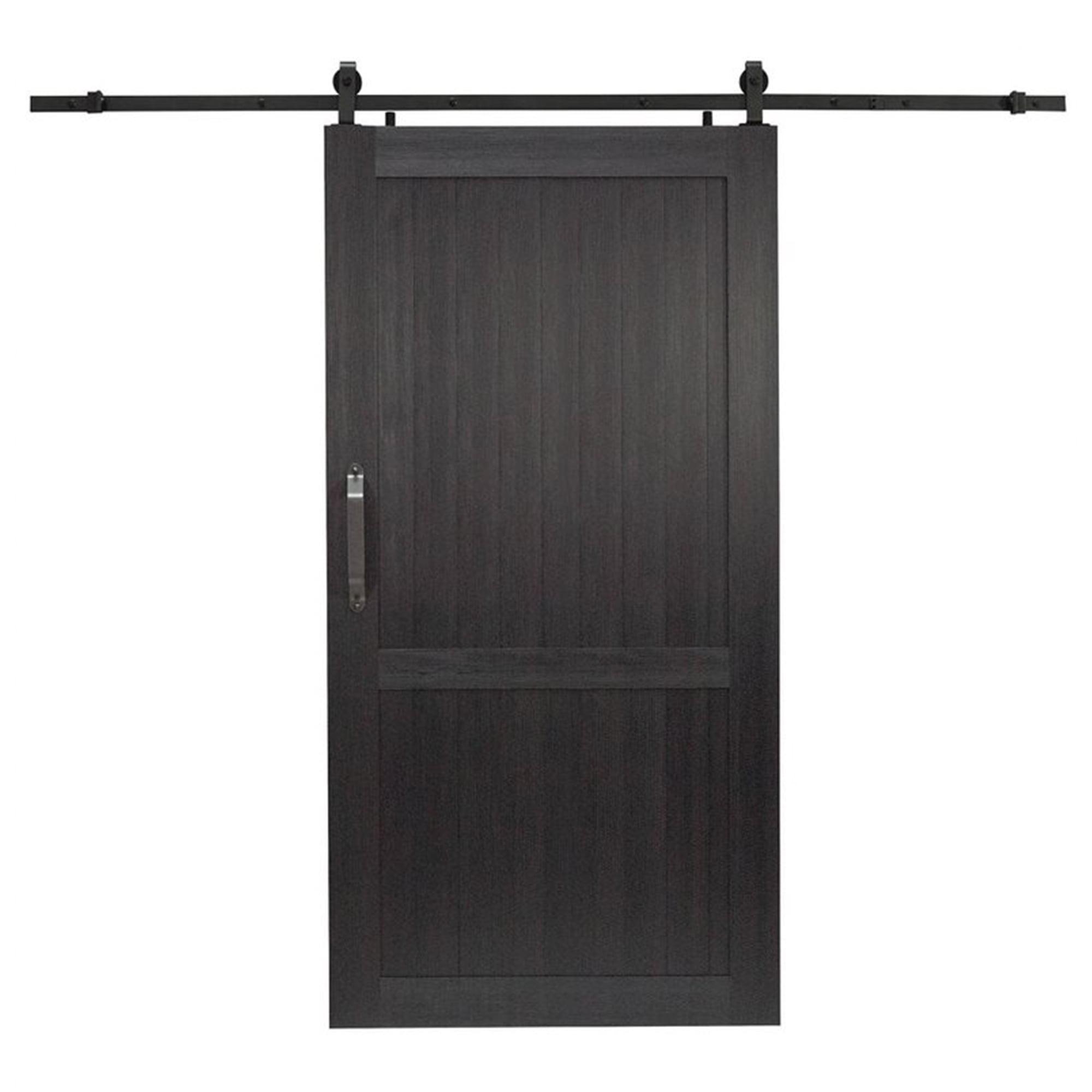 LTL Home Products Millbrooke 84'' Hollow Paneled with Installation Hardware Kit Barn Door