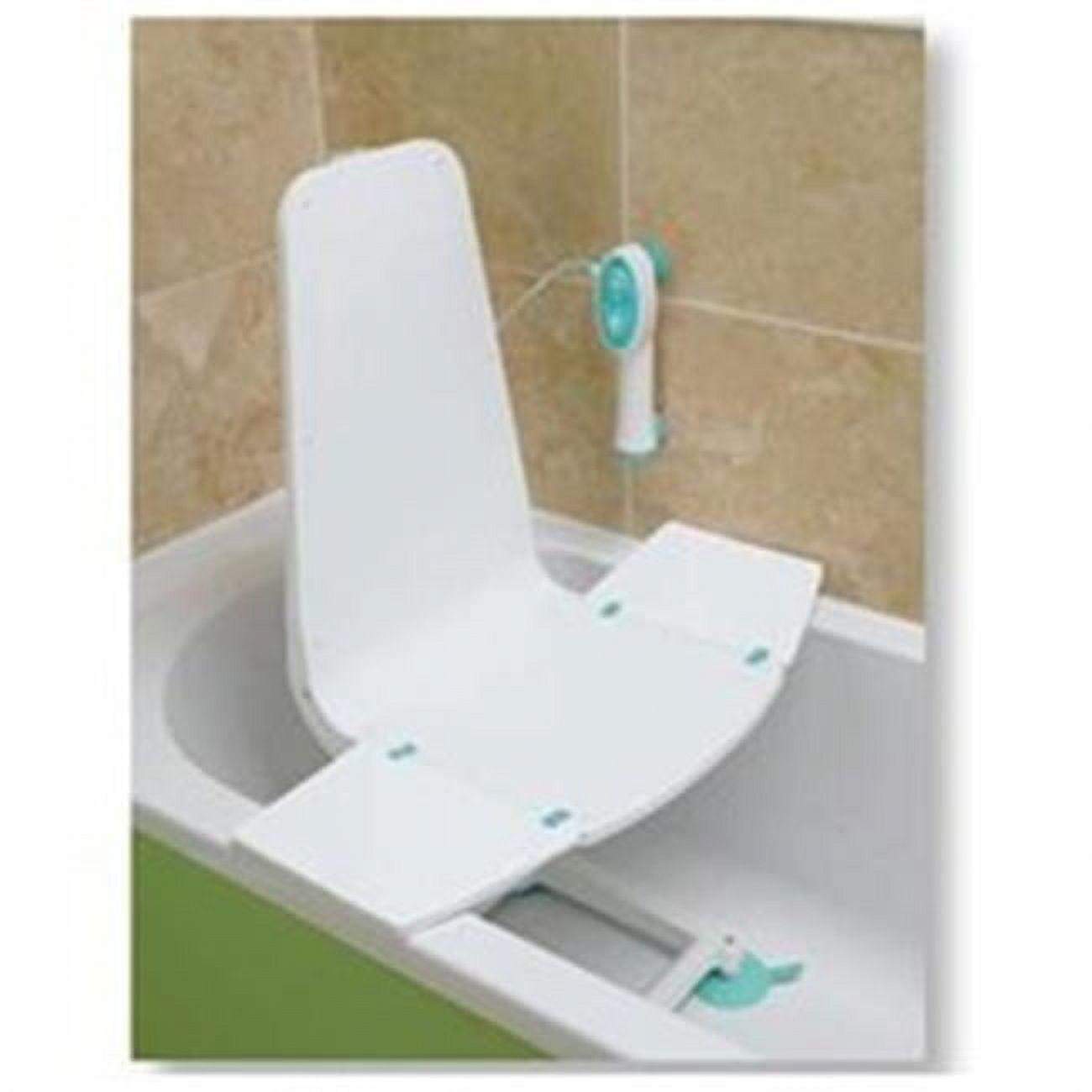 Lumex White Foldable Battery-Powered Bath Lift with Remote Control