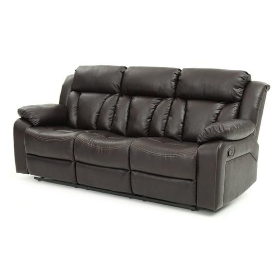 LYKE Home Reclining Sofa , Dark Brown