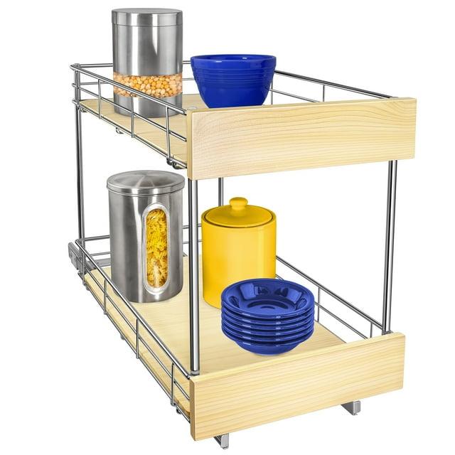 LYNK PROFESSIONAL LYNK PROFESSIONAL® SELECT Pull Out Cabinet Organizer (2 Tier) Slide Out Drawers for Kitchen, Wood