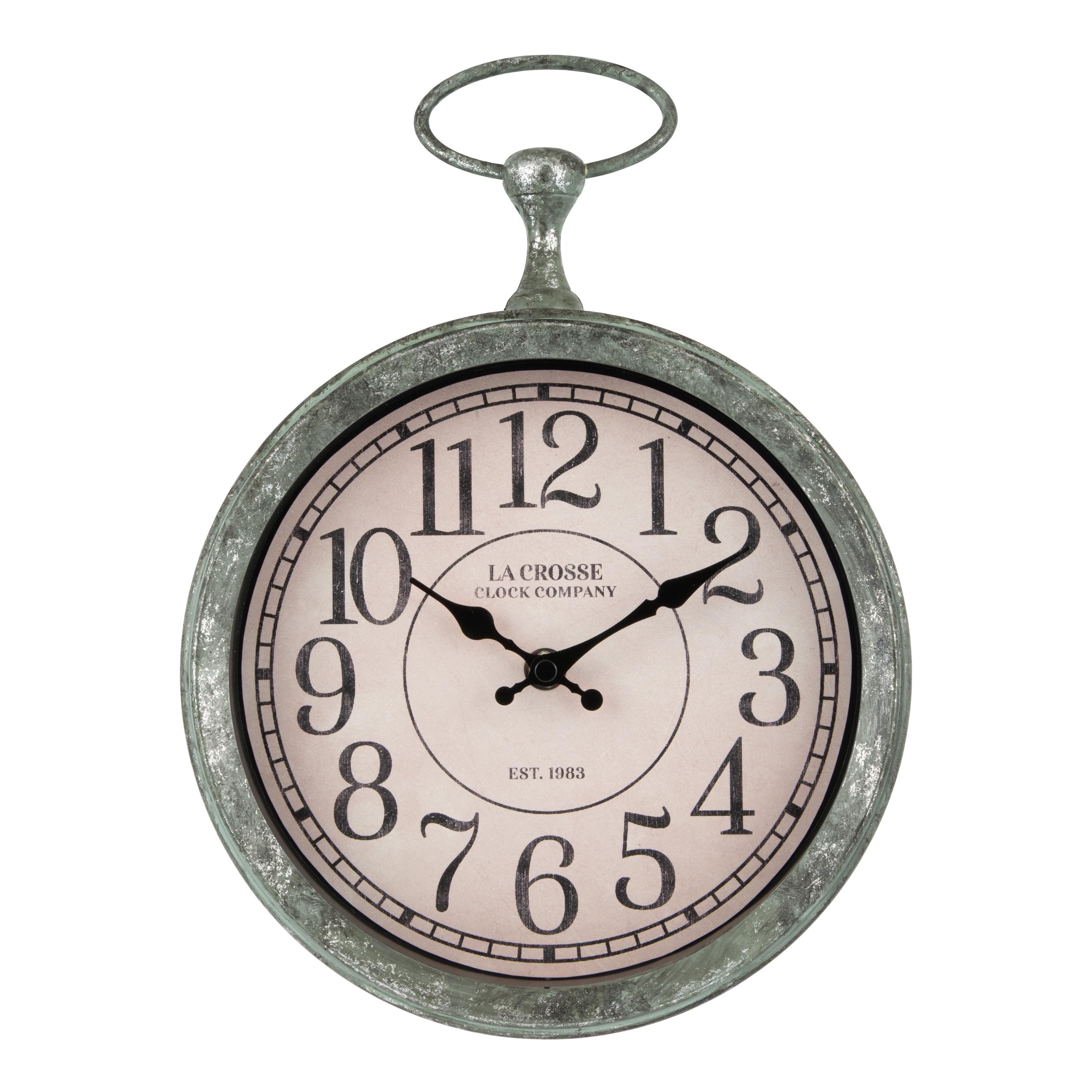 La Crosse Clock 9" Pocket Watch Analog Quartz Wall Clock, 404-3828-Int