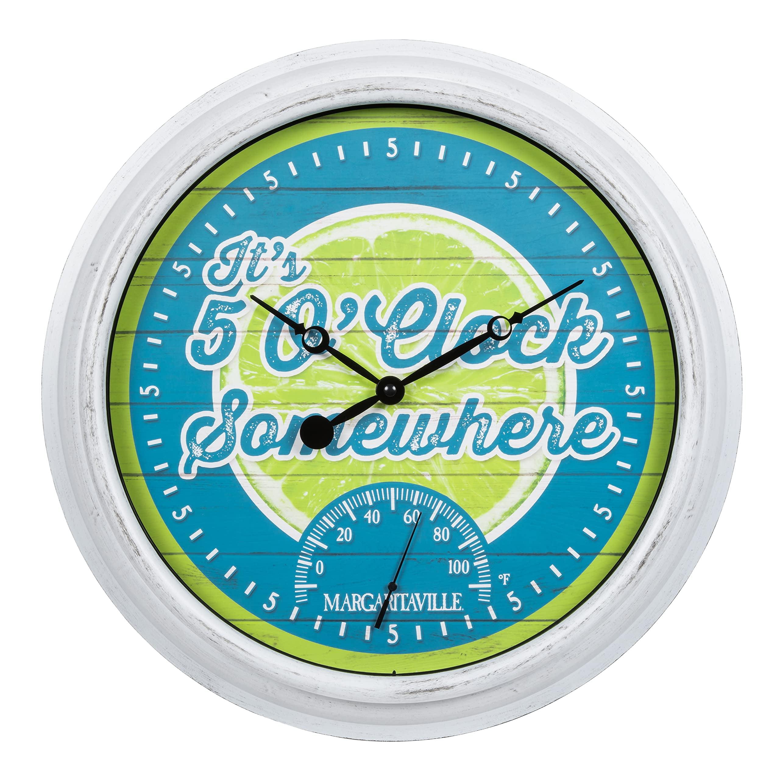 La Crosse Technology Margaritaville 5 O'clock Somewhere 15.75" Wall Clock