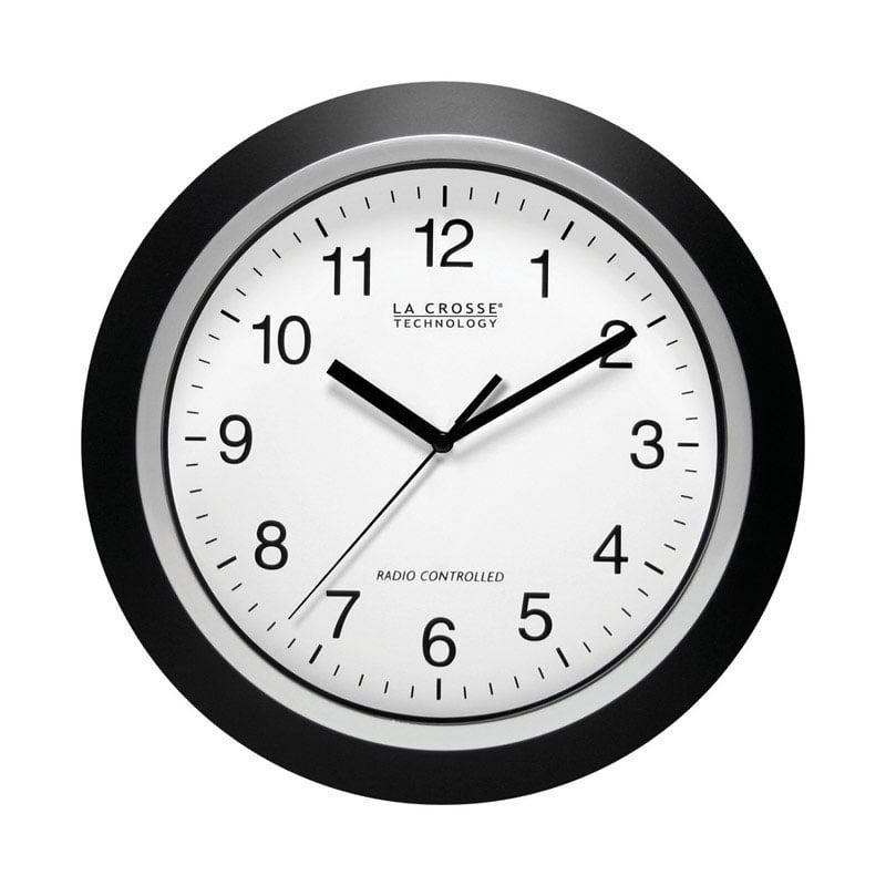 La Crosse Technology WT-3129B 12 Inch Atomic Analog Wall Clock -Black