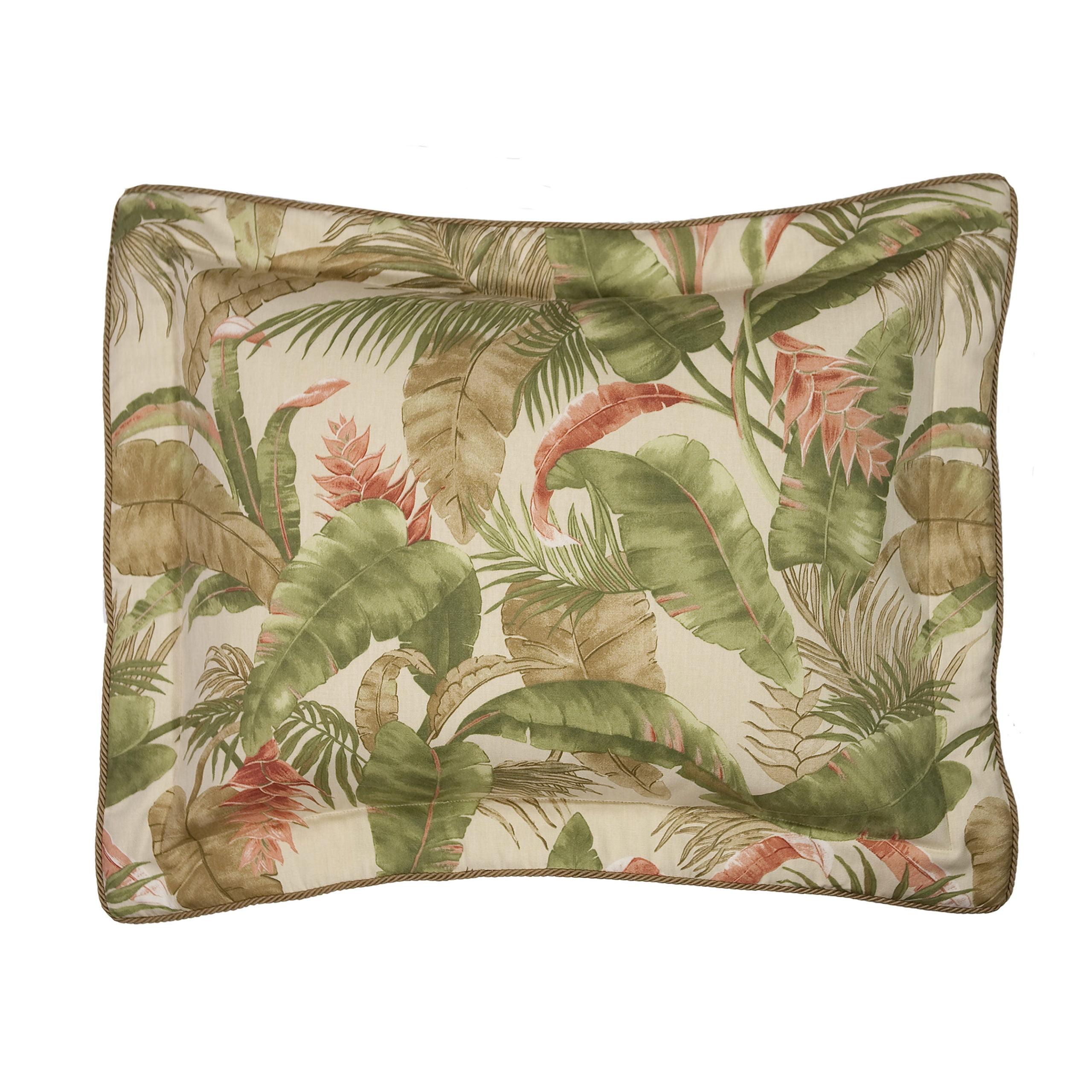 La Selva King Size Tropical Leaf Cotton Blend Pillow Sham