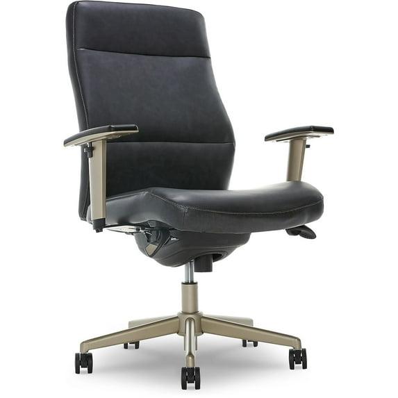 LZB Modern Baylor Executive Office Chair Black - La-Z-Boy: Ergonomic, Adjustable Arms, Cushioned