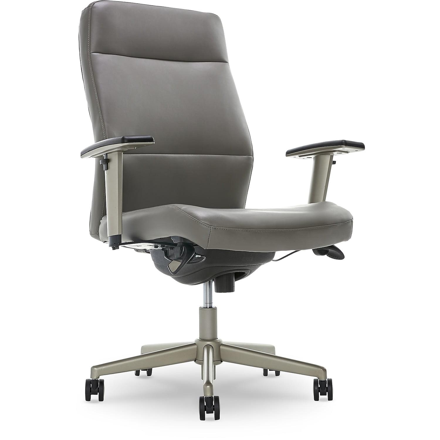 La-Z-Boy Baylor Bonded Leather Adjustable Ergonomic Executive Office Chair with Lumbar Support