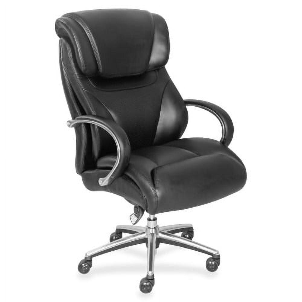 High-Back Executive Black Faux Leather Chair with Kinetic Lumbar Support